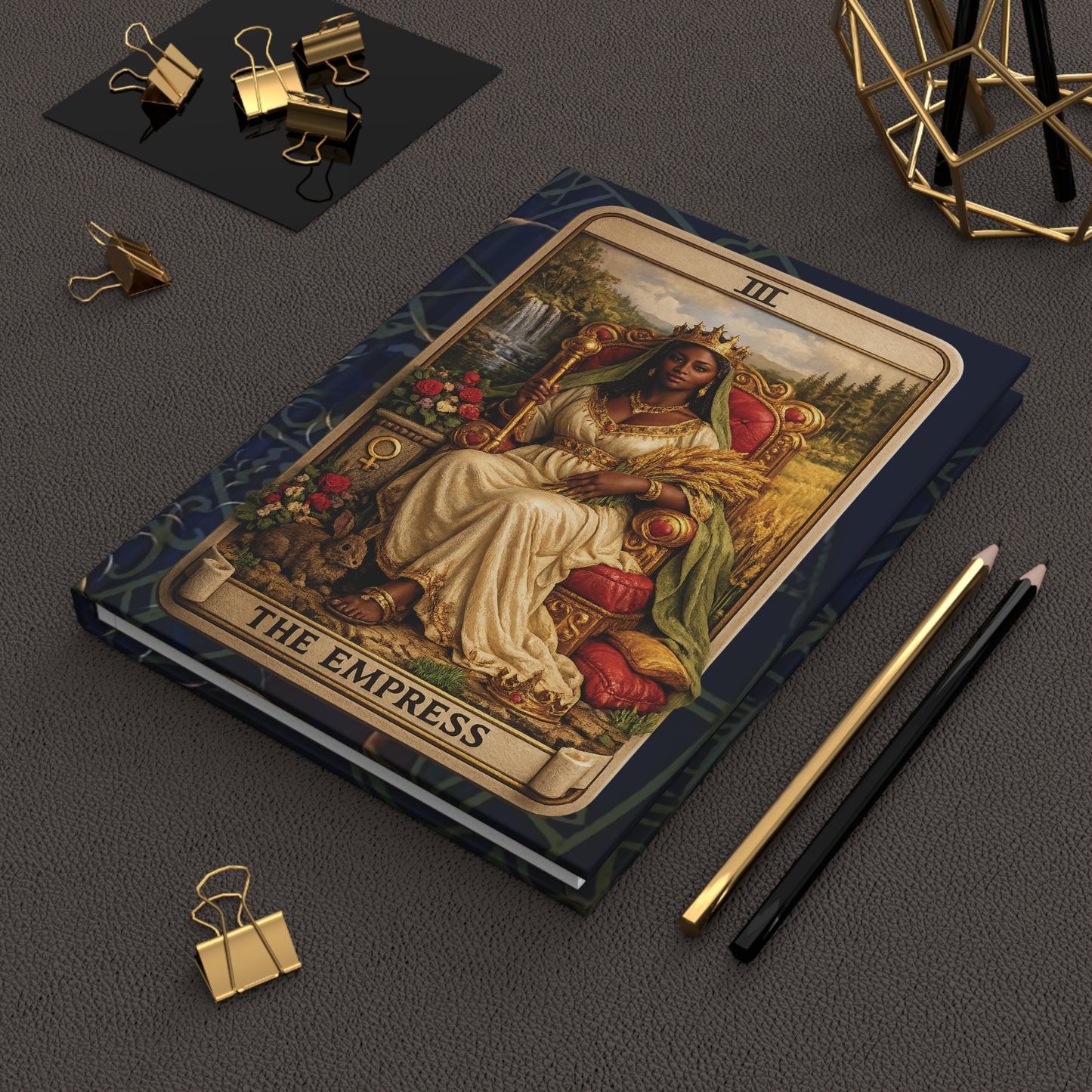 Tarot Empress Card Hardcover Journal for Intuition, Creativity & Spiritual Journaling