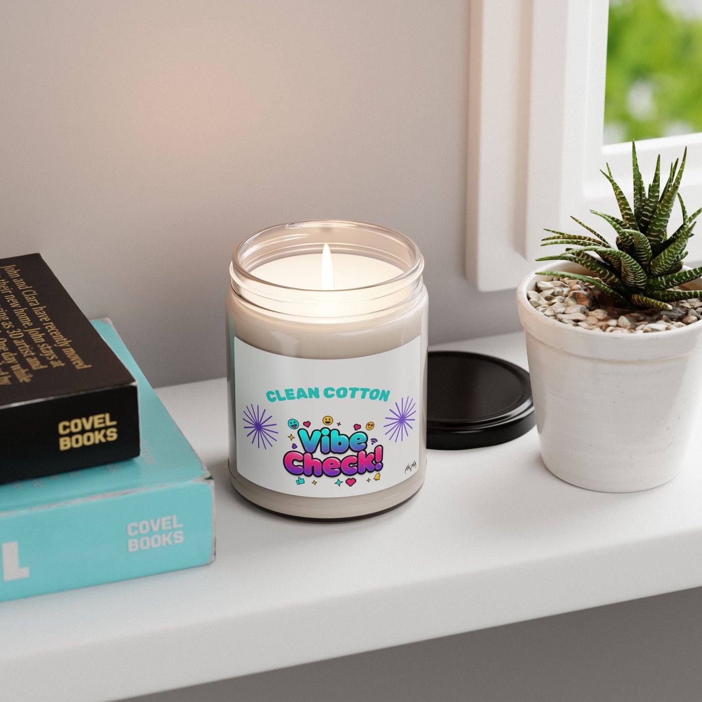 Vibe Check Candle | Scented Soy Candle, Clean Cotton