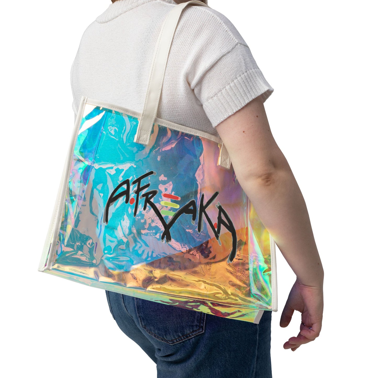AFREAKA LOGO Beach Holographic Tote Bag