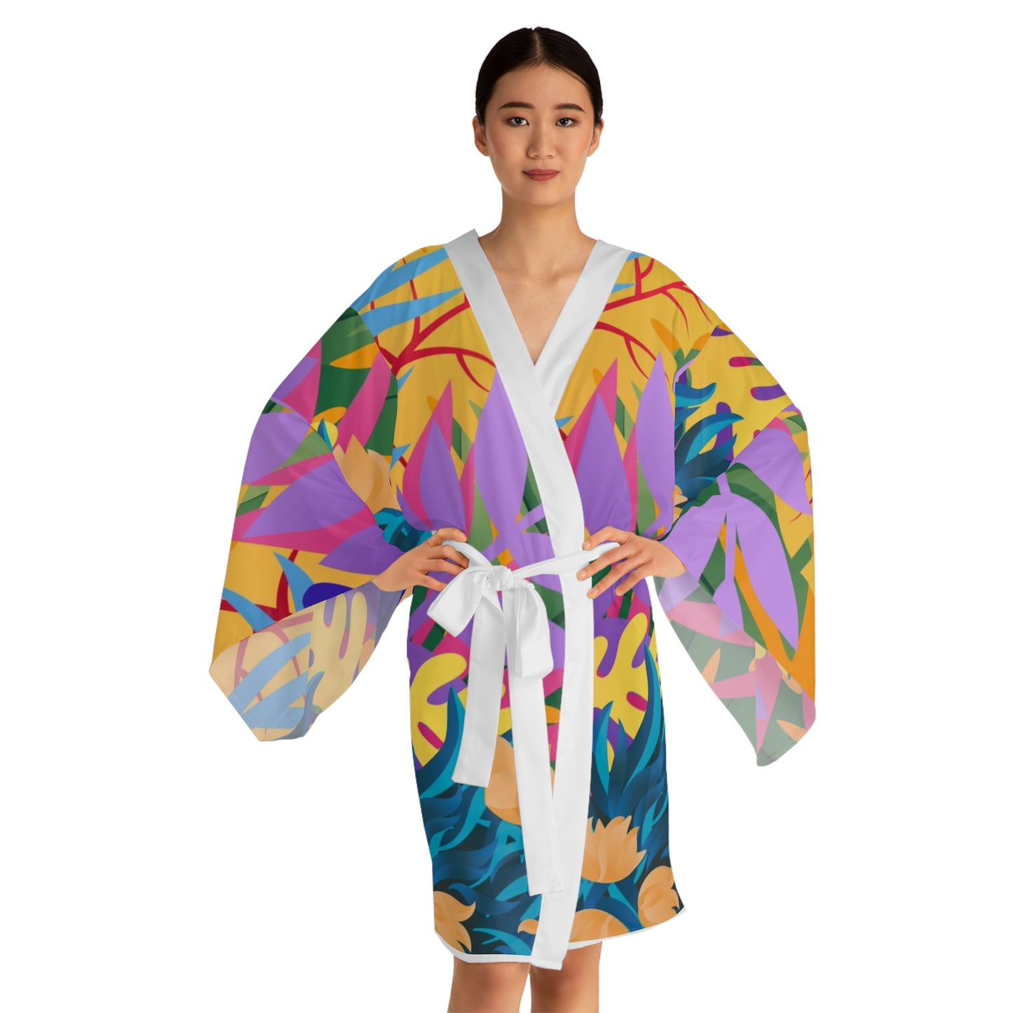 Tropical Floral Kimono Robe