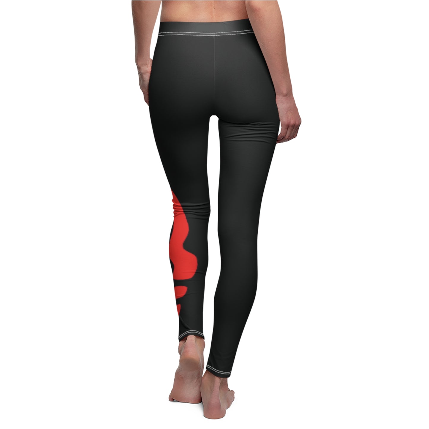 Red Flame Accent Leggings