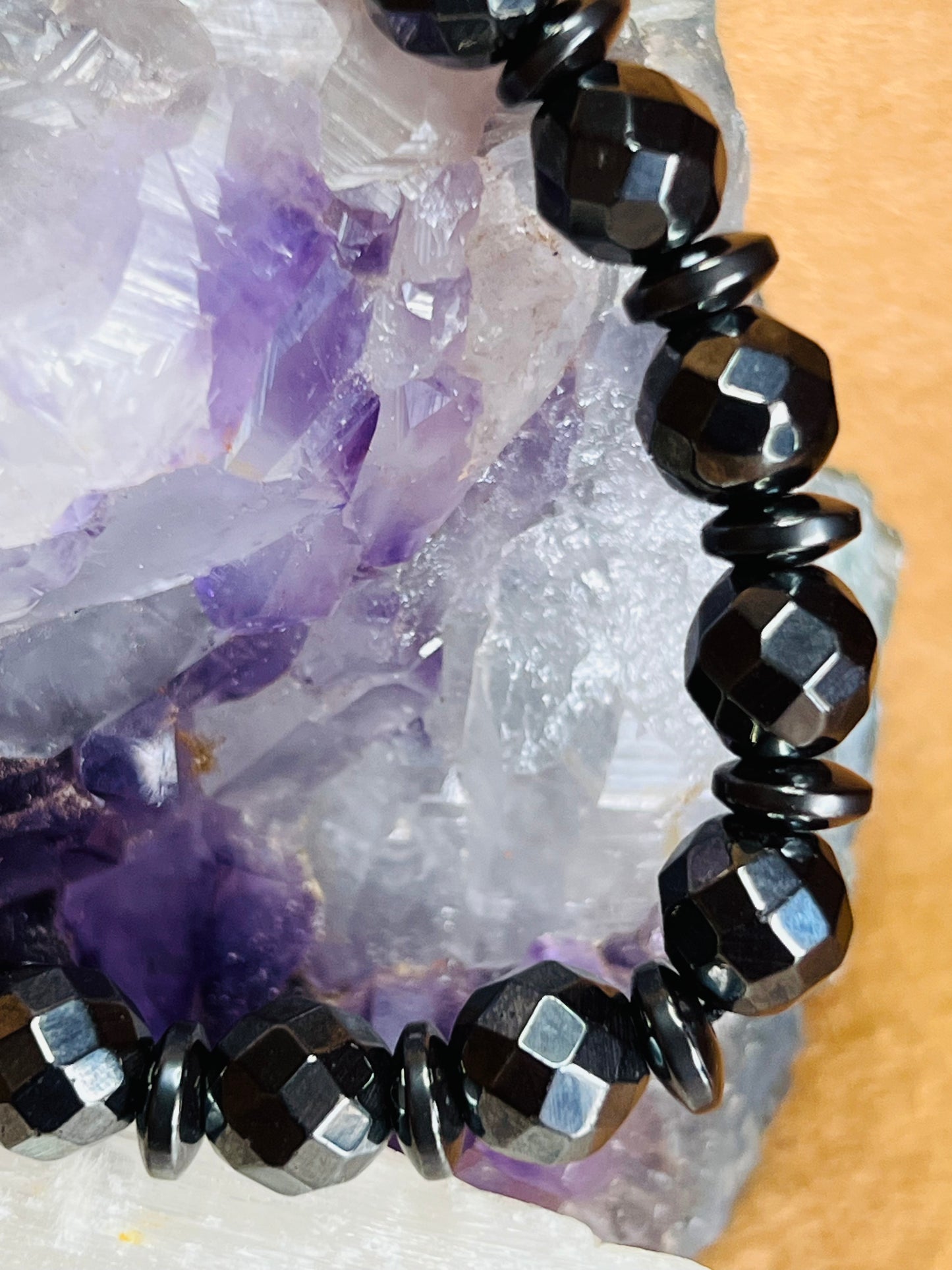 Faceted Hematite Braclet