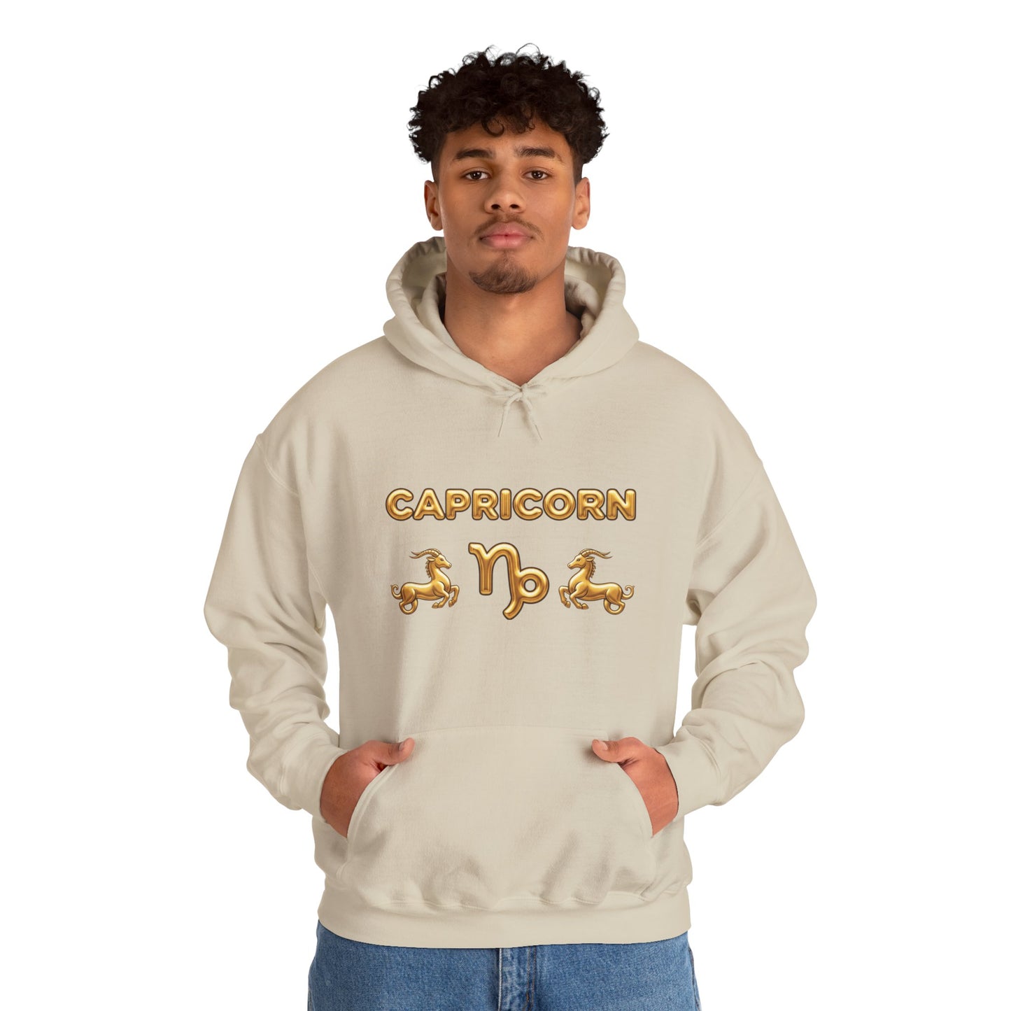 Capricorn Gold Zodiac Hoodie — Astrological Horoscope Sweatshirt