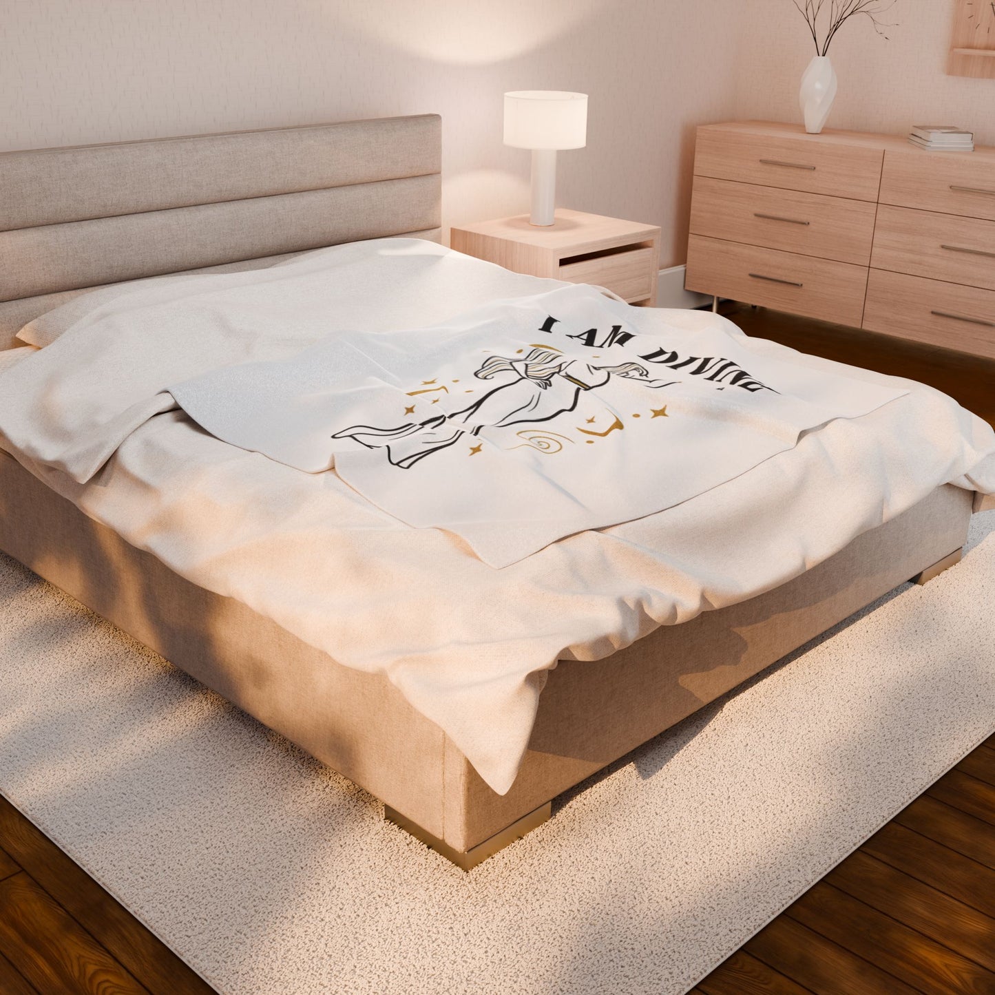 I Am Divine Goddess Plush Blanket | manifest goddess, main character energy