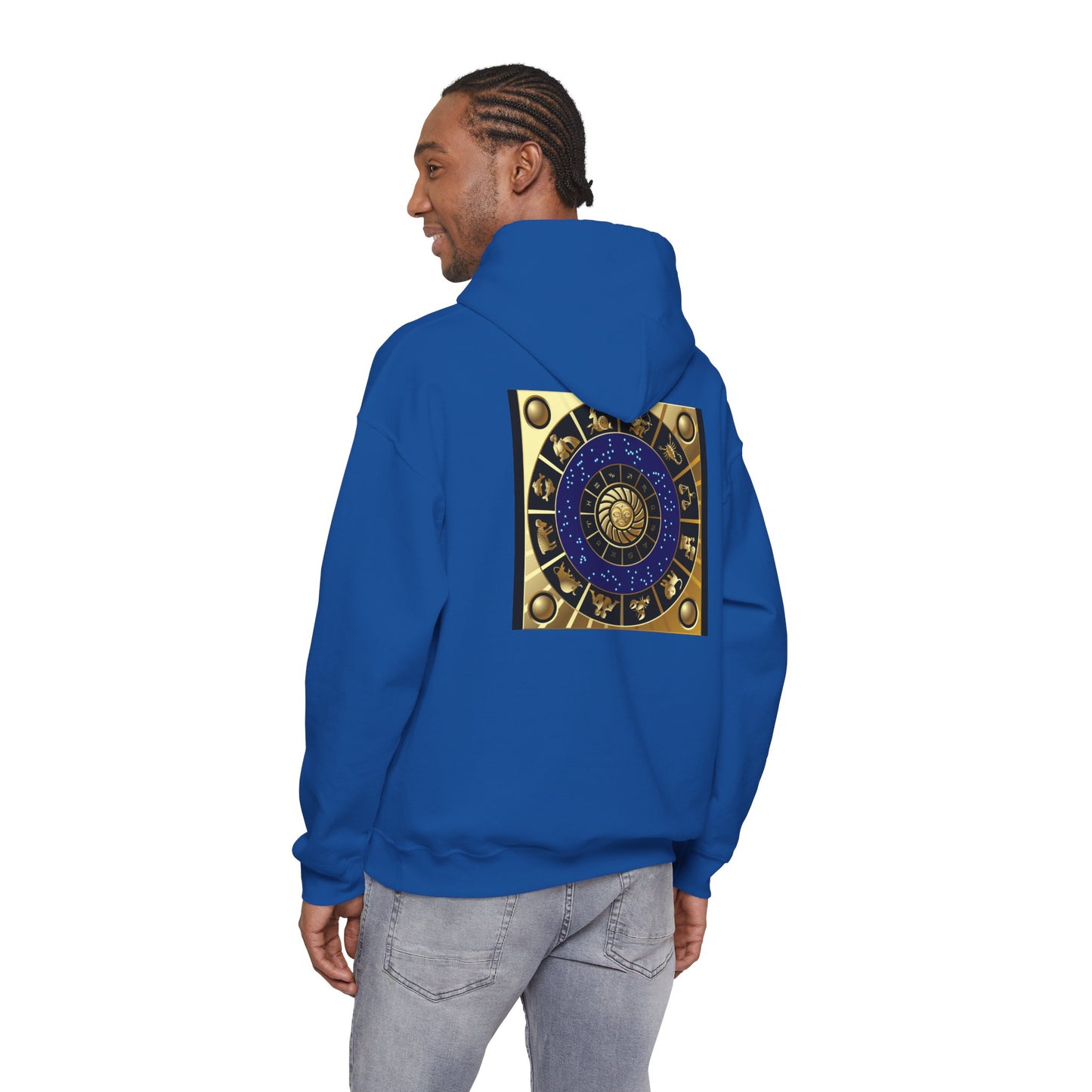 Leo Zodiac Hoodie — Gold Lion Astrology Sweatshirt (Leo Symbol)