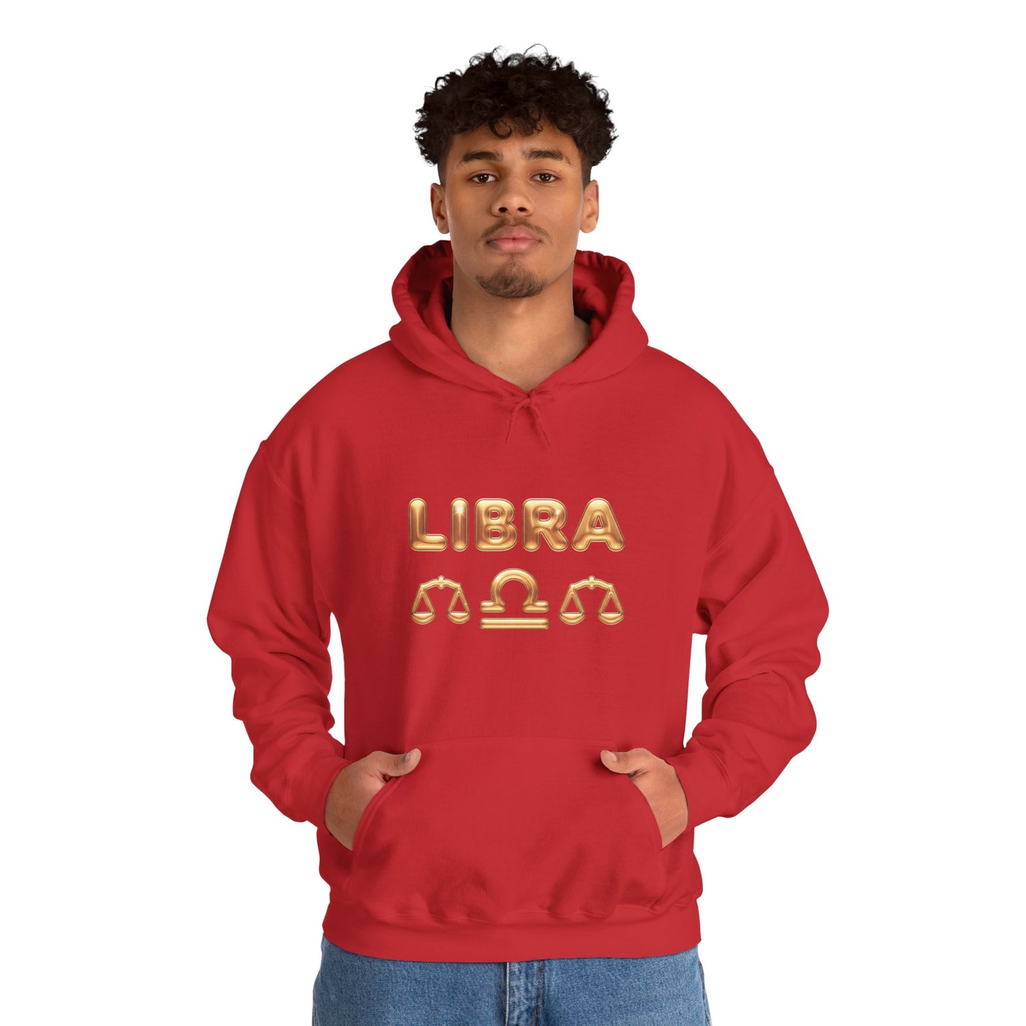 Libra Zodiac Hoodie — Gold Scales Astrology Pullover