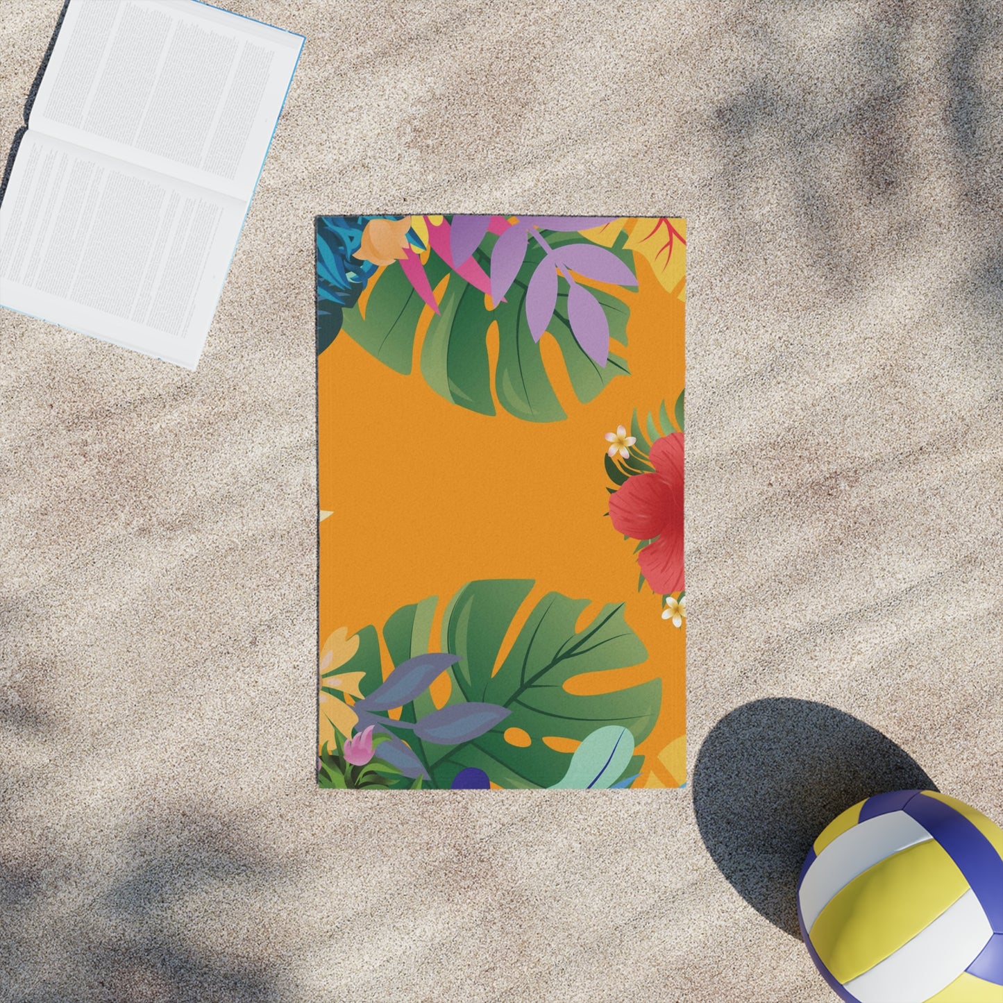 Tropical Floral Beach Towel