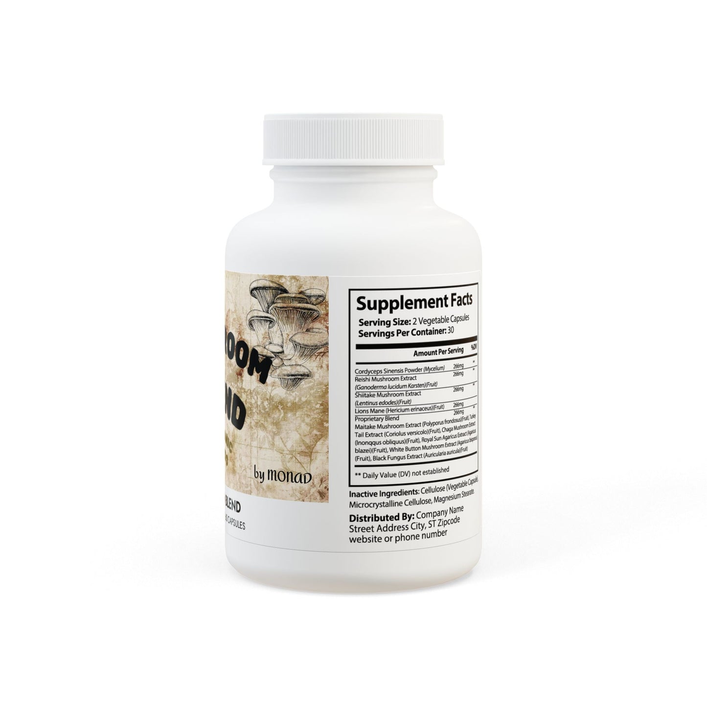 Mushroom Blend Supplement (60 Capsules)