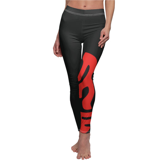 Red Flame Accent Leggings
