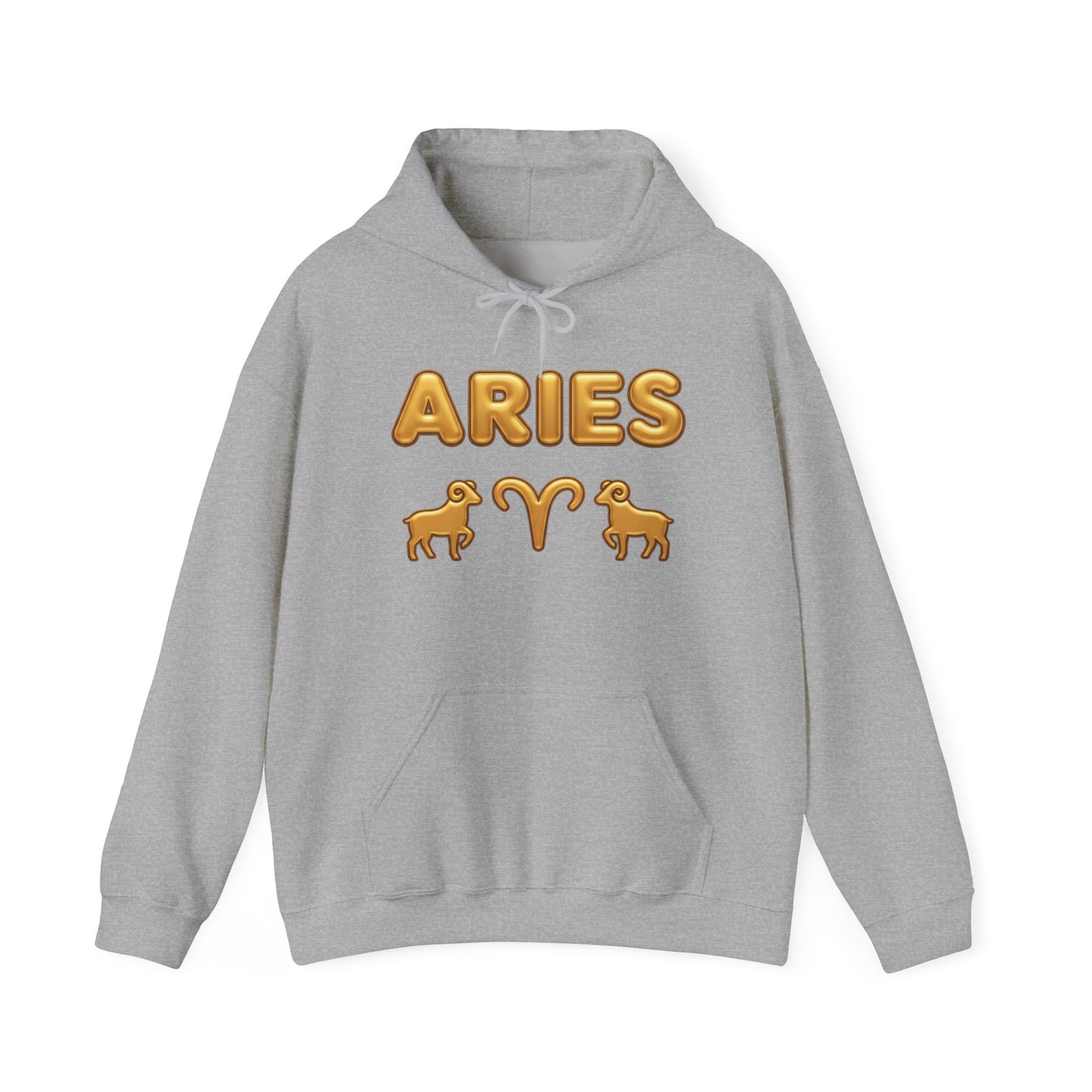 Aries Zodiac Hoodie — Gold Horoscope Ram Astrology Sweatshirt