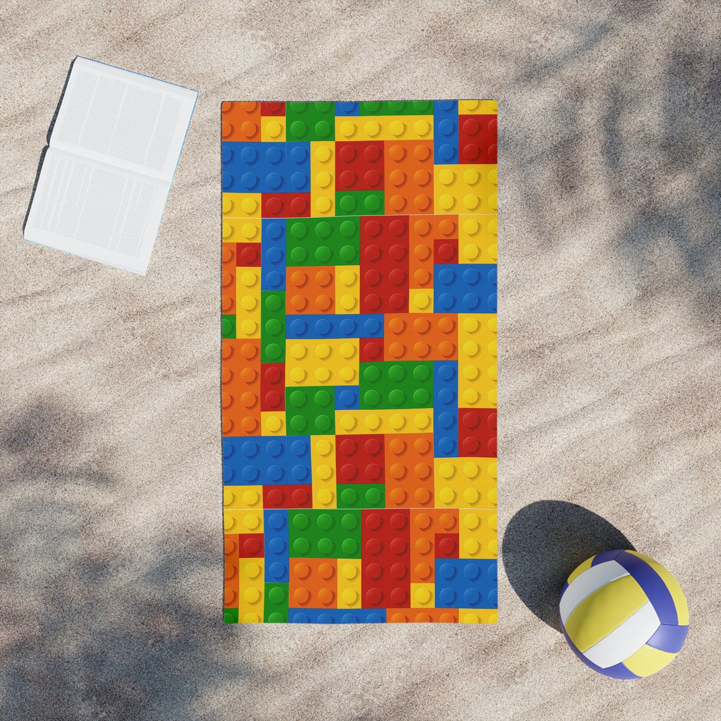 Building Block Pattern Beach Towel