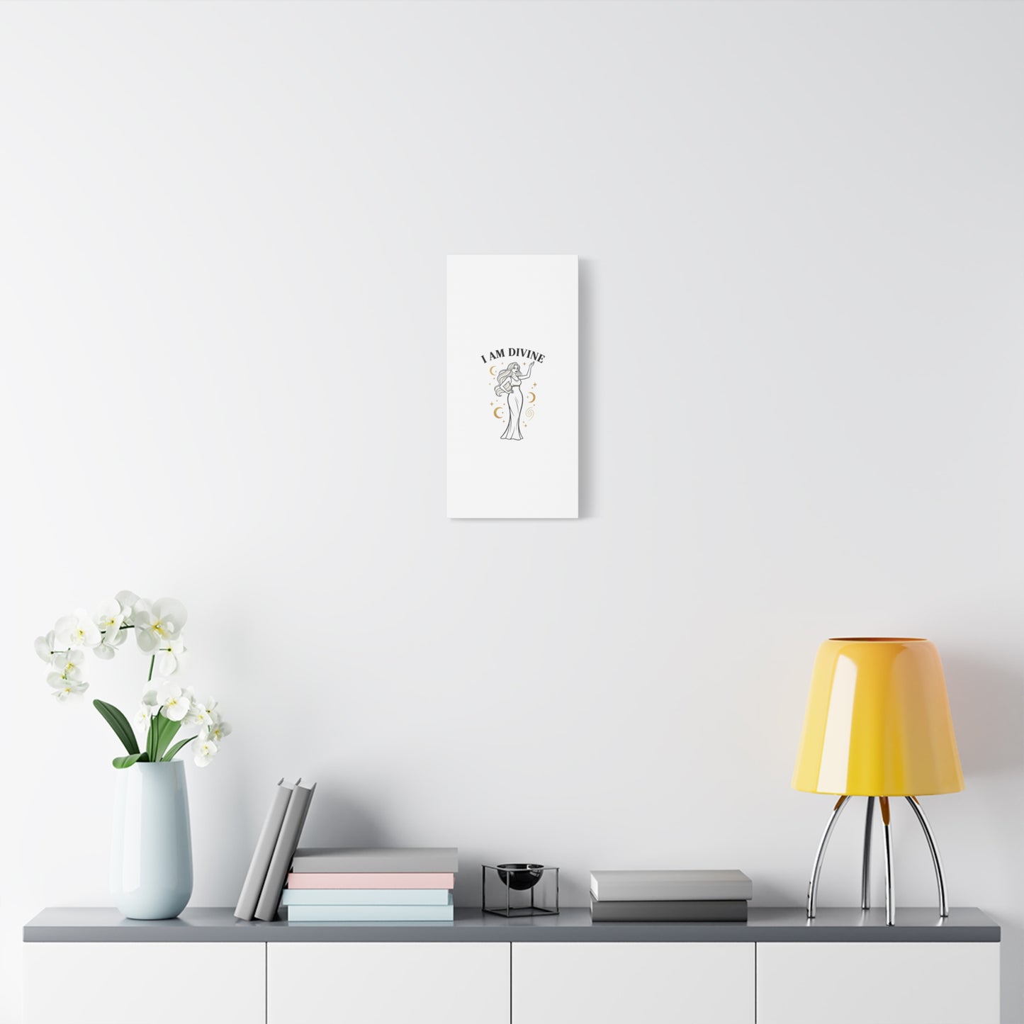 I Am Divine goddess art print | Matte Canvas wall art, manifestation decor