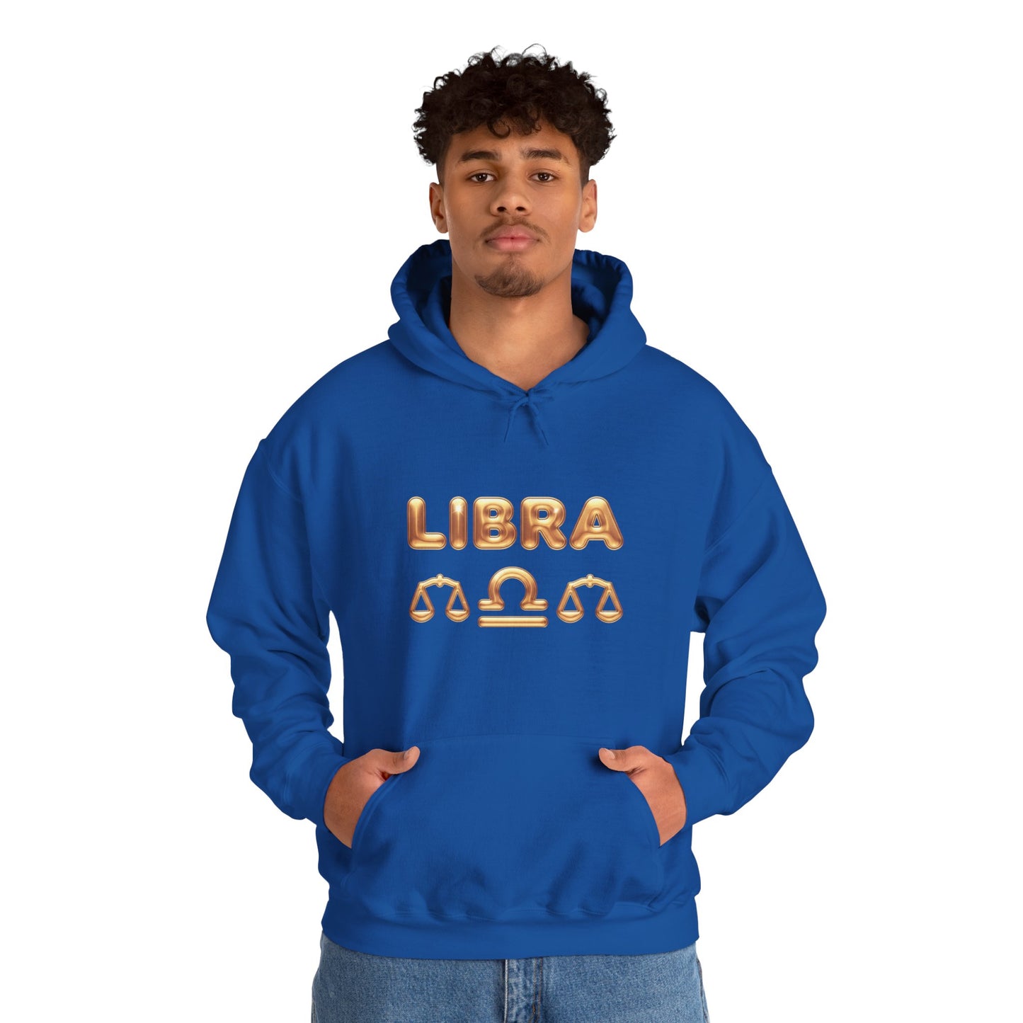 Libra Zodiac Hoodie — Gold Scales Astrology Pullover