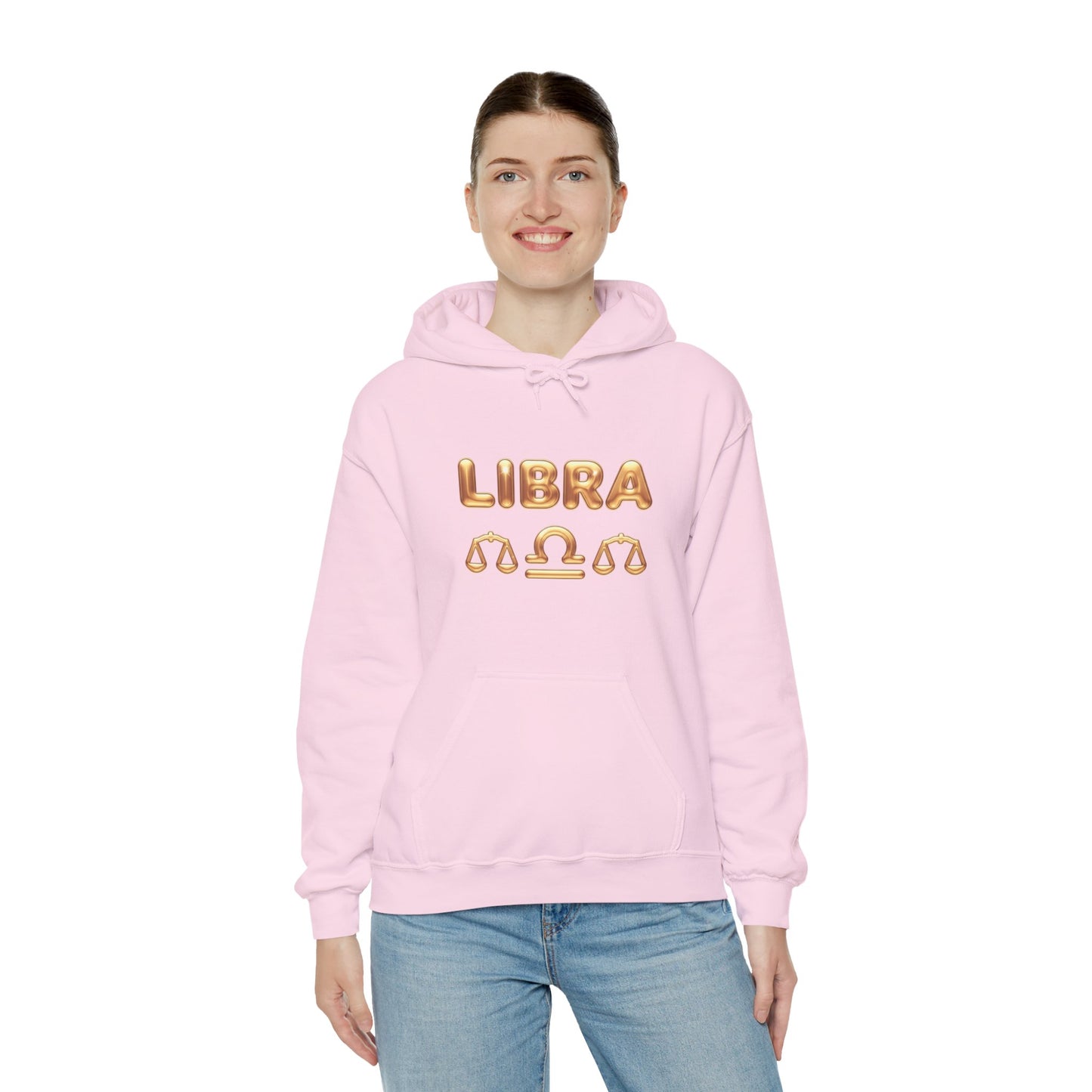 Libra Zodiac Hoodie — Gold Scales Astrology Pullover