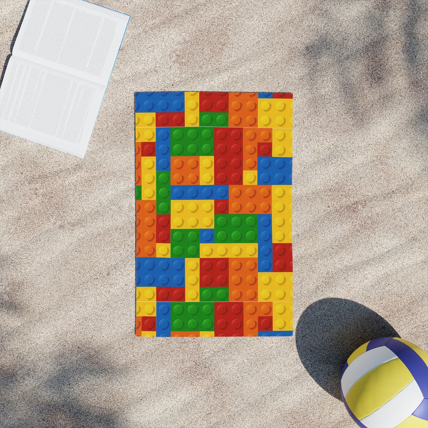 Building Block Pattern Beach Towel