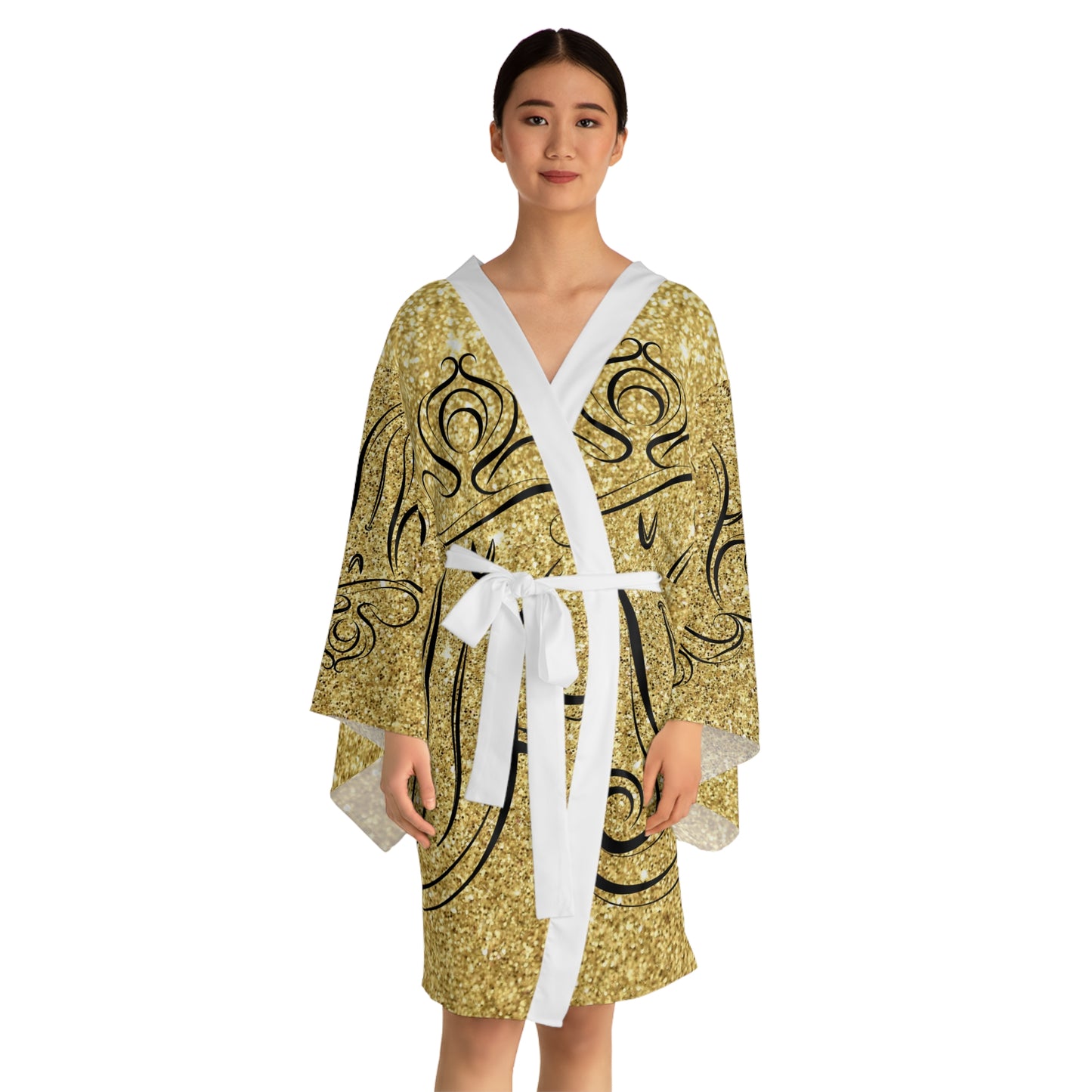 Gold Ganesha Kimono Robe