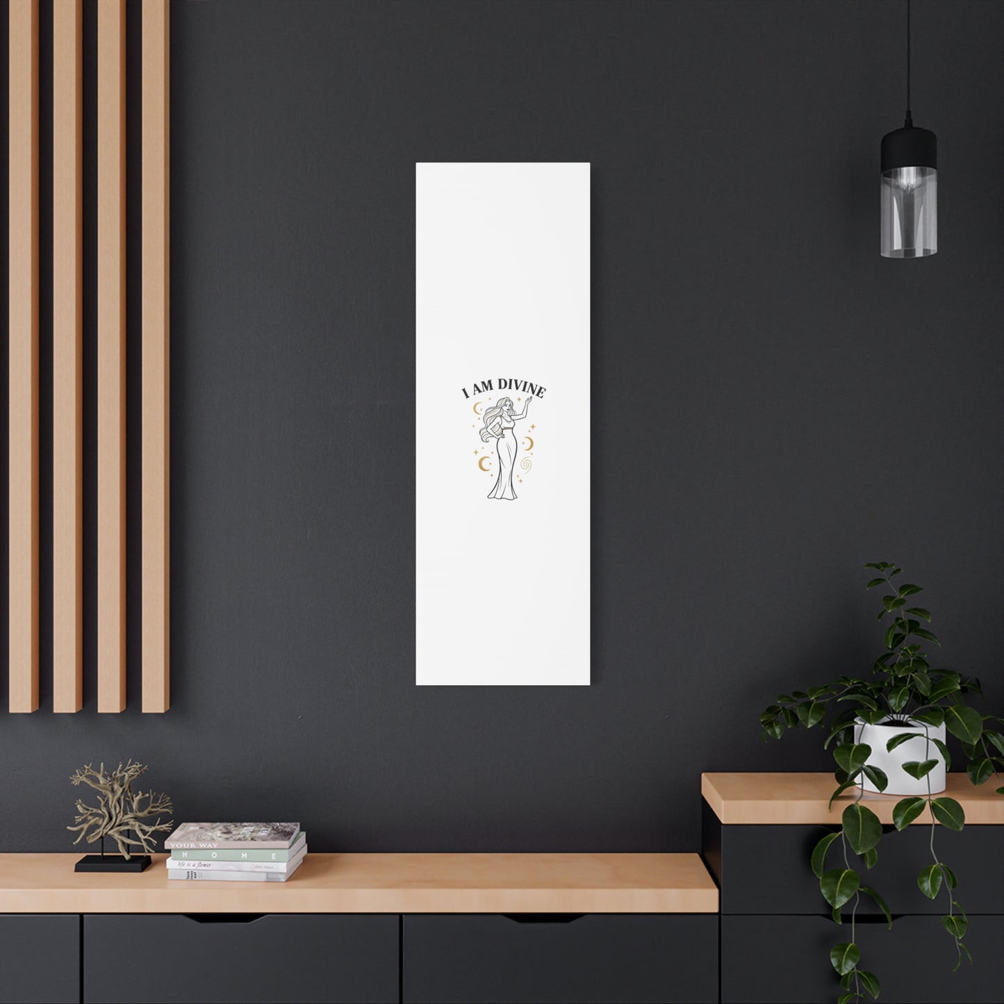 I Am Divine goddess art print | Matte Canvas wall art, manifestation decor
