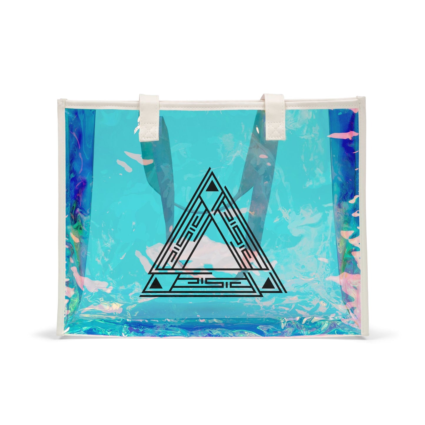 Triangle Beach Holographic Tote Bag
