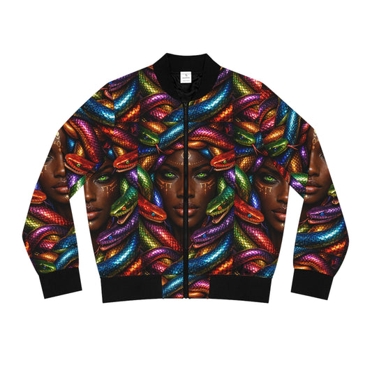 Medusa Snake Head Bomber Jacket