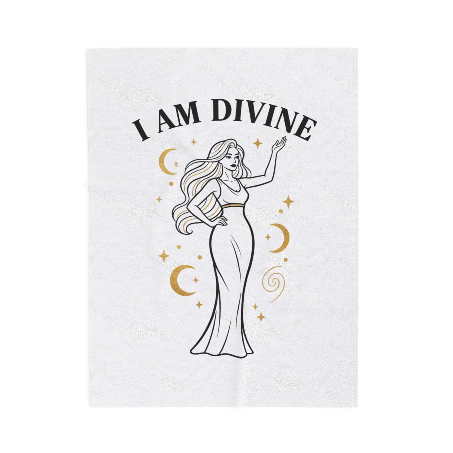 I Am Divine Goddess Plush Blanket | manifest goddess, main character energy