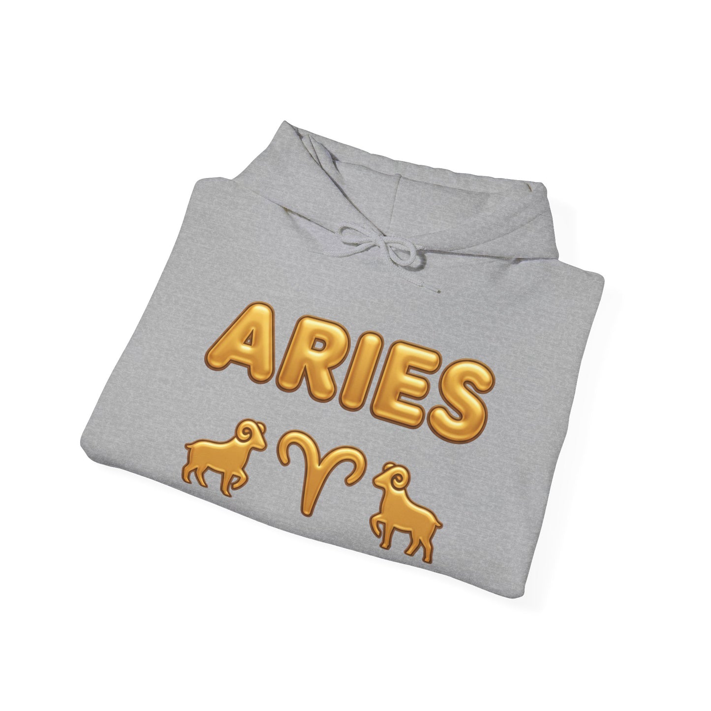 Aries Zodiac Hoodie — Gold Horoscope Ram Astrology Sweatshirt