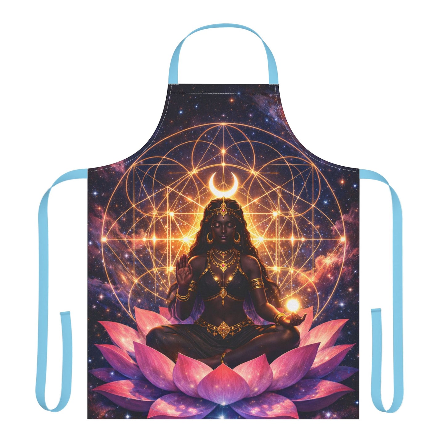 Meditative Goddess Lotus Cosmic Chakra Apron