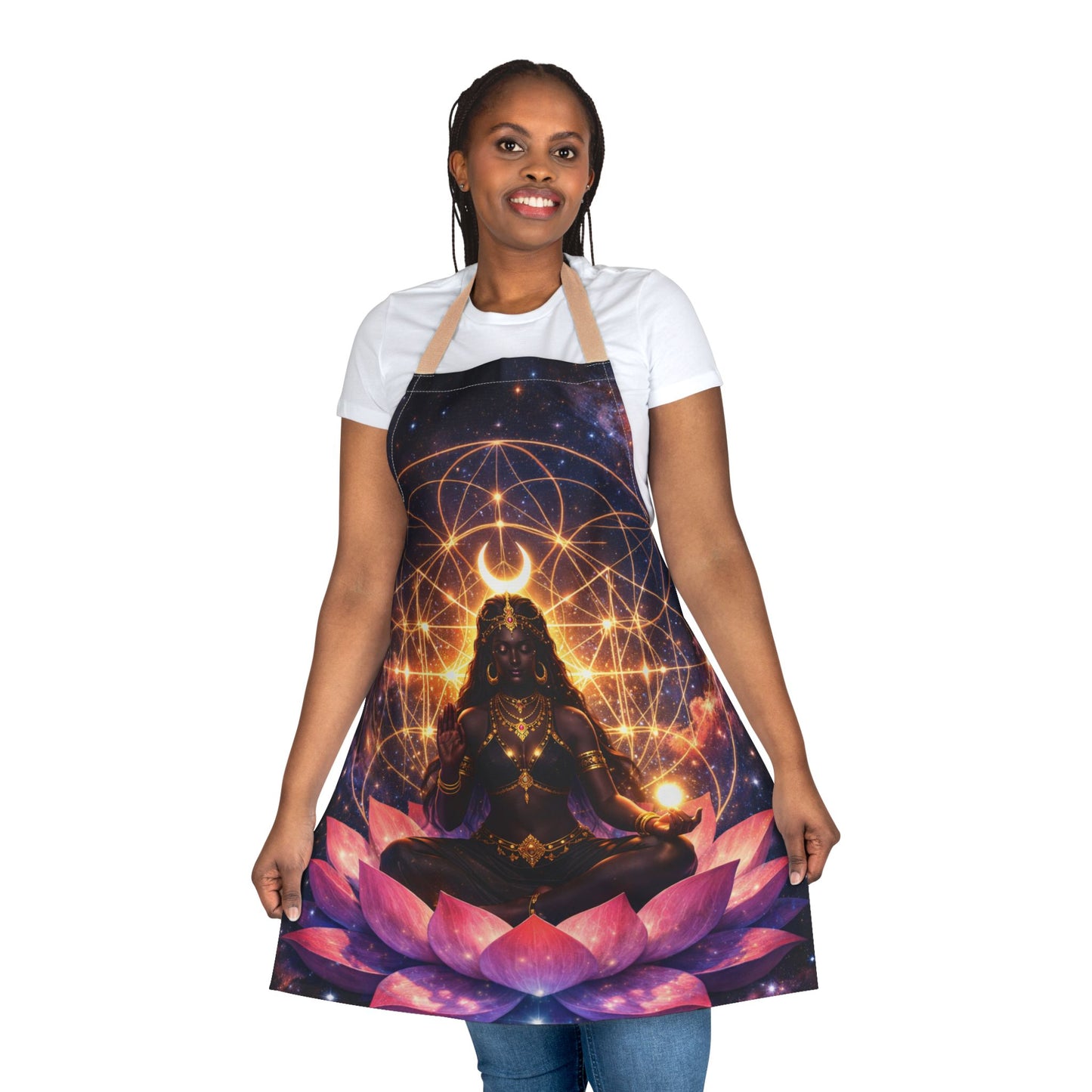 Meditative Goddess Lotus Cosmic Chakra Apron