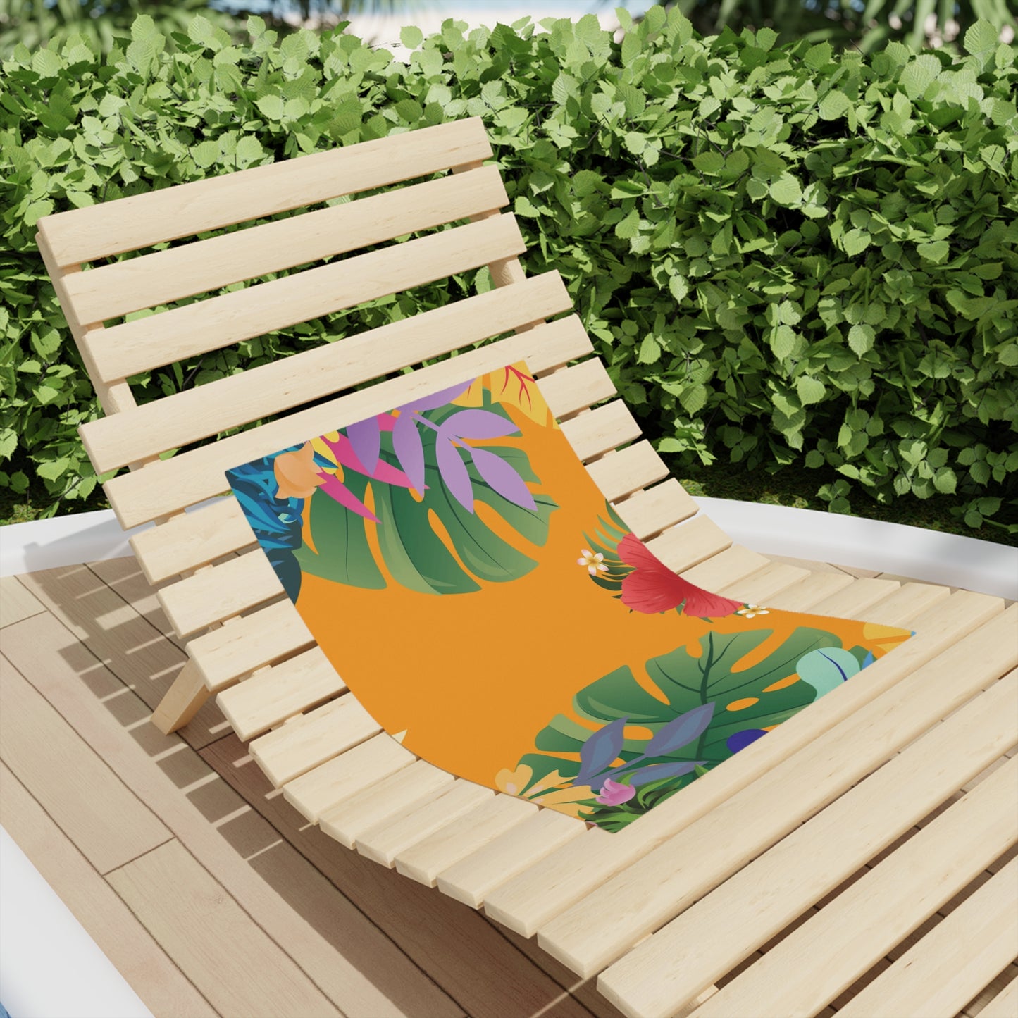 Tropical Floral Beach Towel