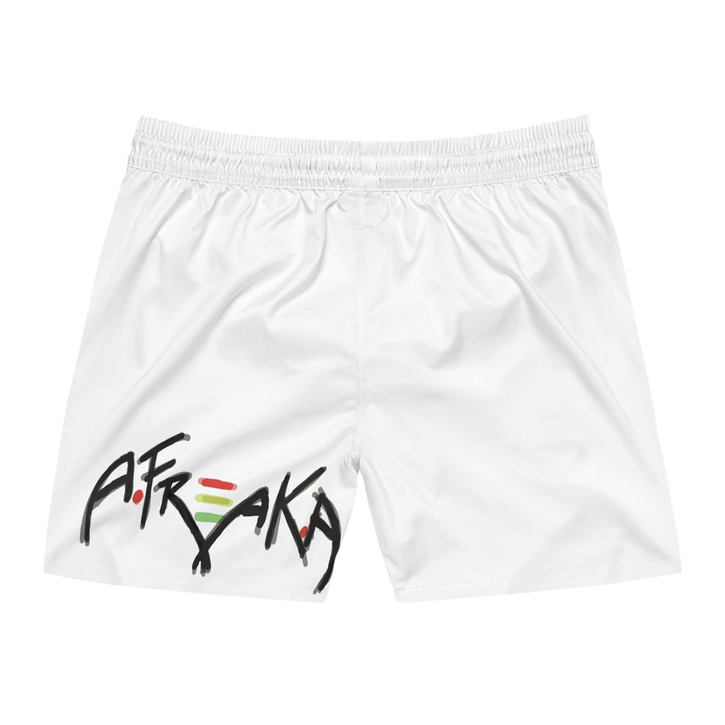'AFREAKA' Logo Mid-Length Beach Shorts