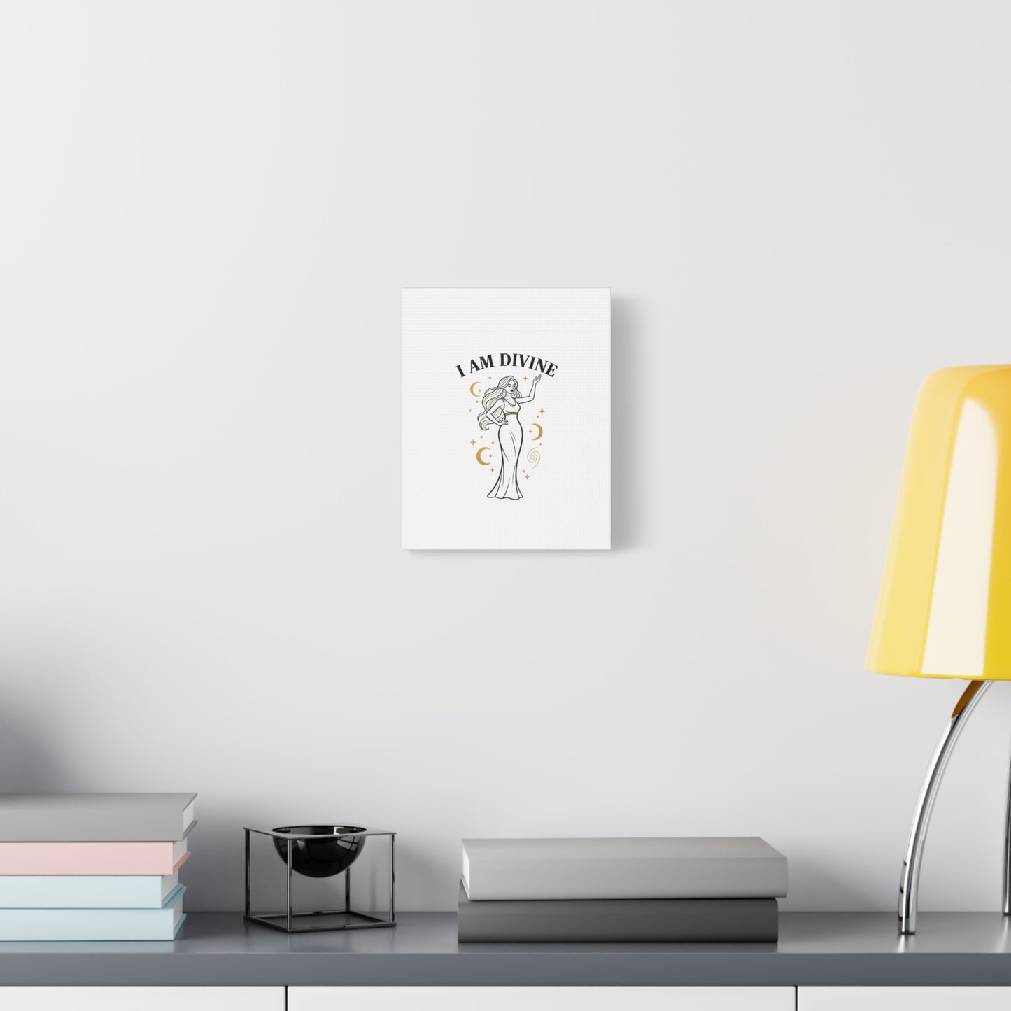 I Am Divine goddess art print | Matte Canvas wall art, manifestation decor