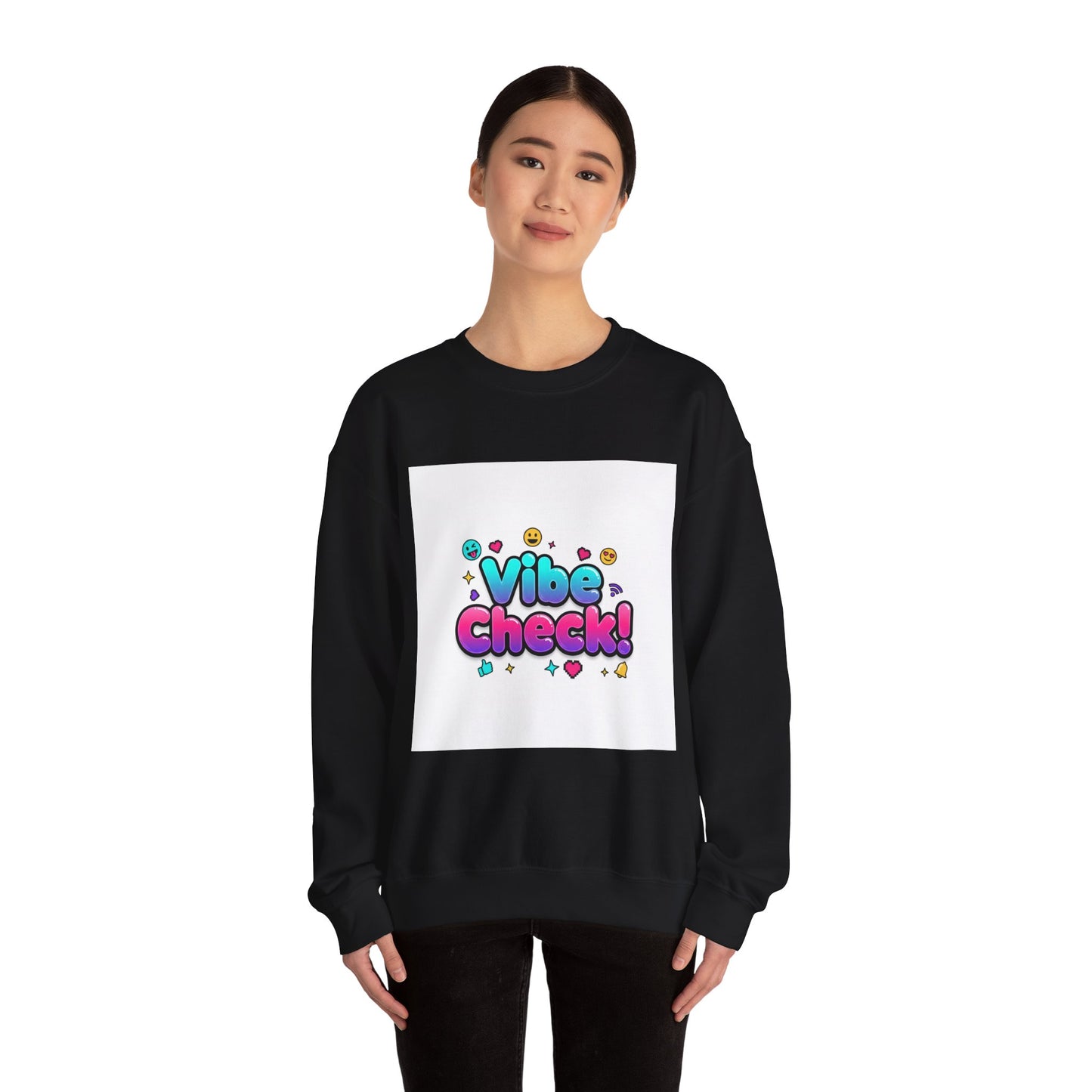 Vibe Check! Crewneck Sweatshirt | Gen-Z Slang, Meme Typography