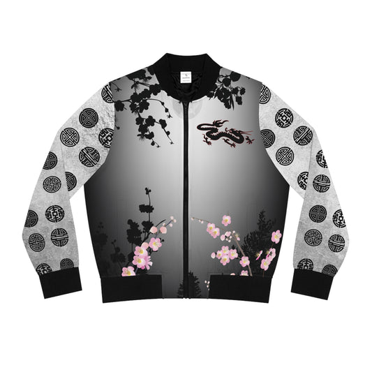 Cherry Blossom Dragon Bomber Jacket Two
