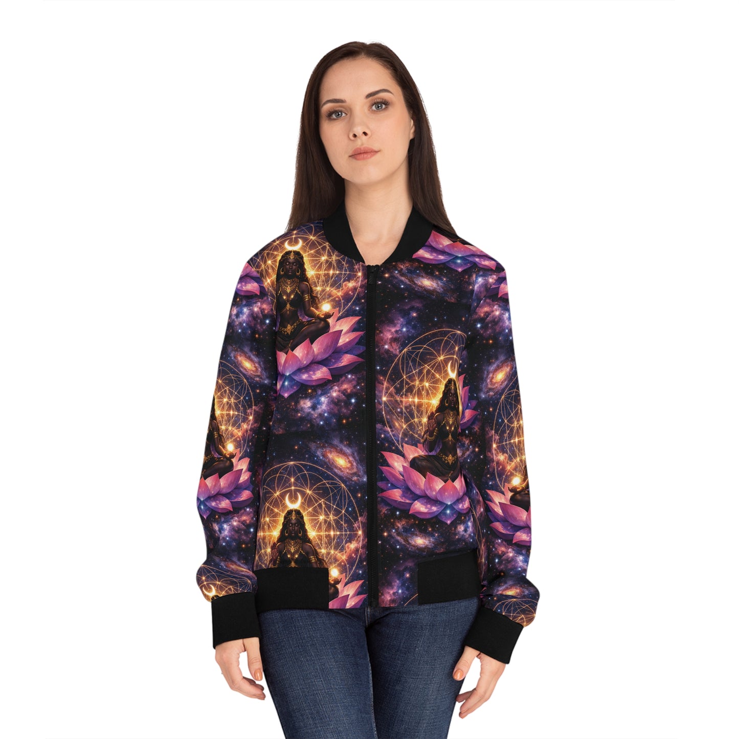 Meditation Lotus Bomber Jacket