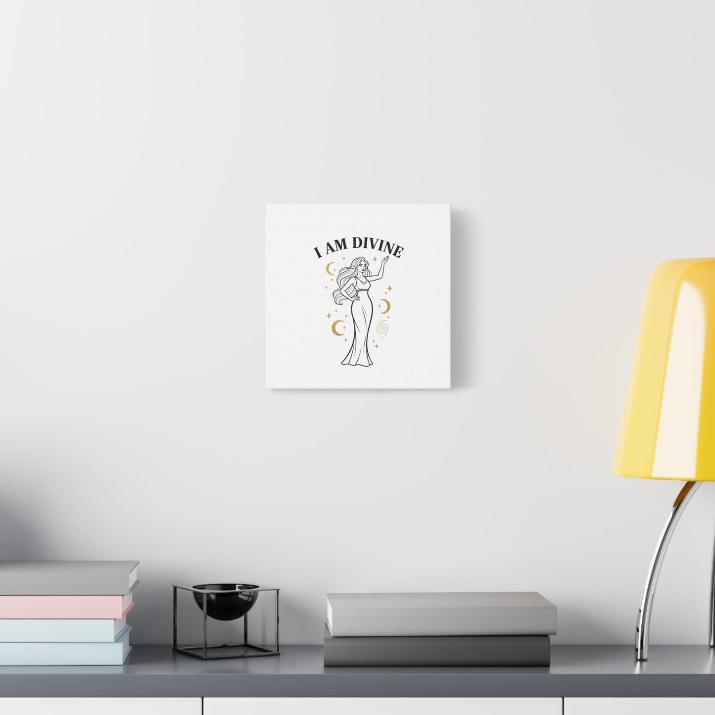 I Am Divine goddess art print | Matte Canvas wall art, manifestation decor