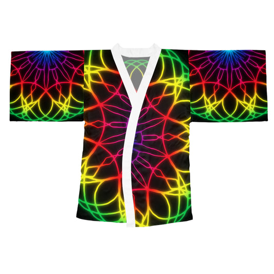 Neon Physchedelic Mandala Kimono Robe