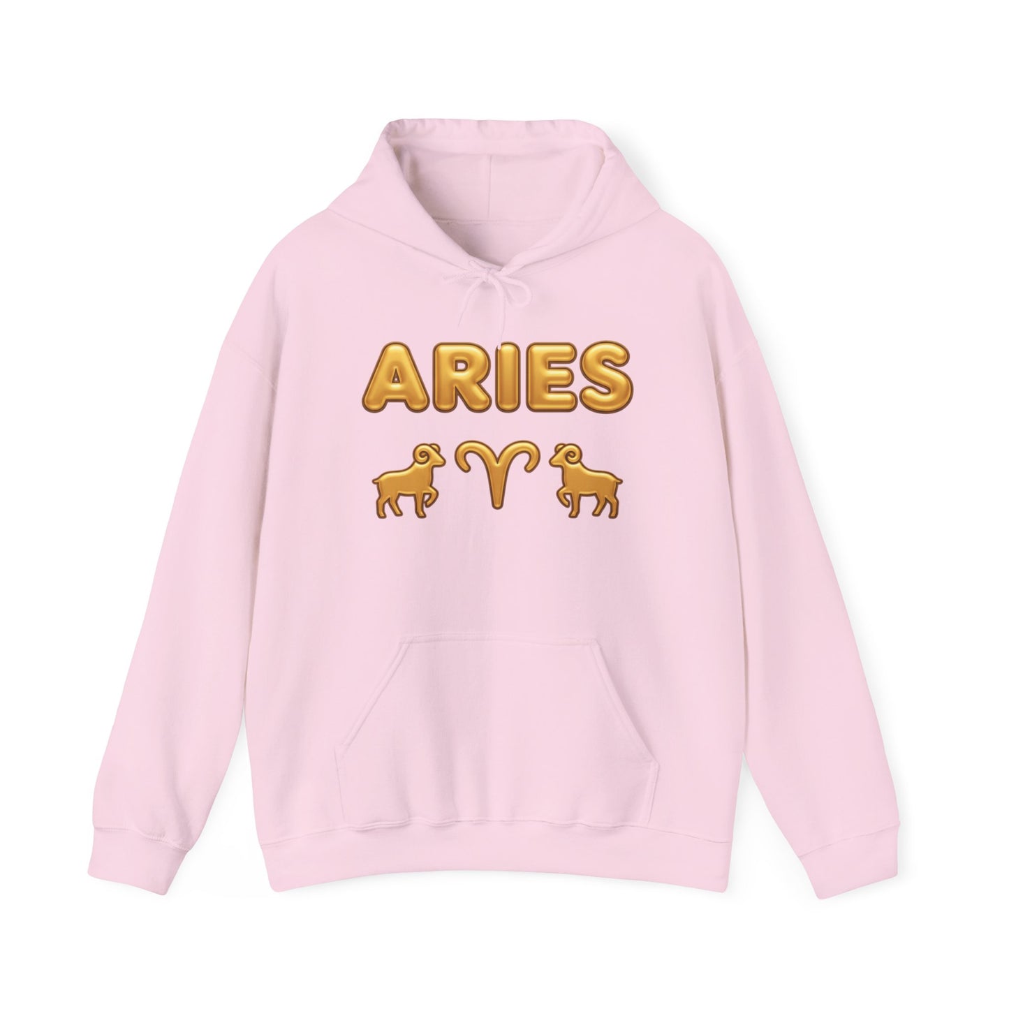 Aries Zodiac Hoodie — Gold Horoscope Ram Astrology Sweatshirt