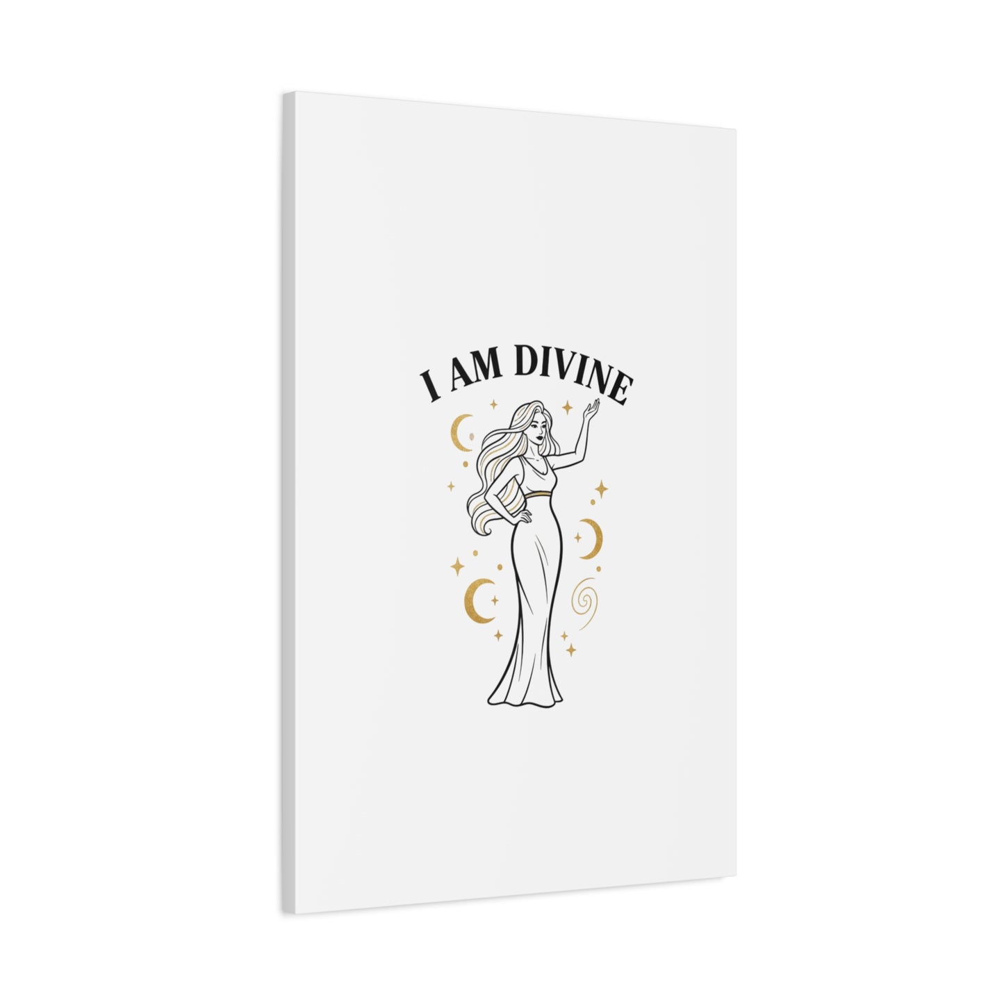 I Am Divine goddess art print | Matte Canvas wall art, manifestation decor