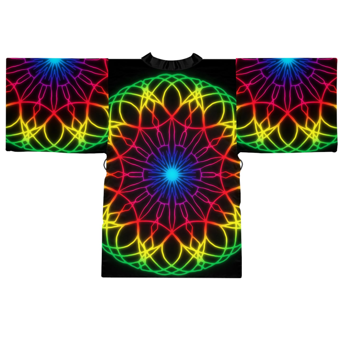 Neon Physchedelic Mandala Kimono Robe