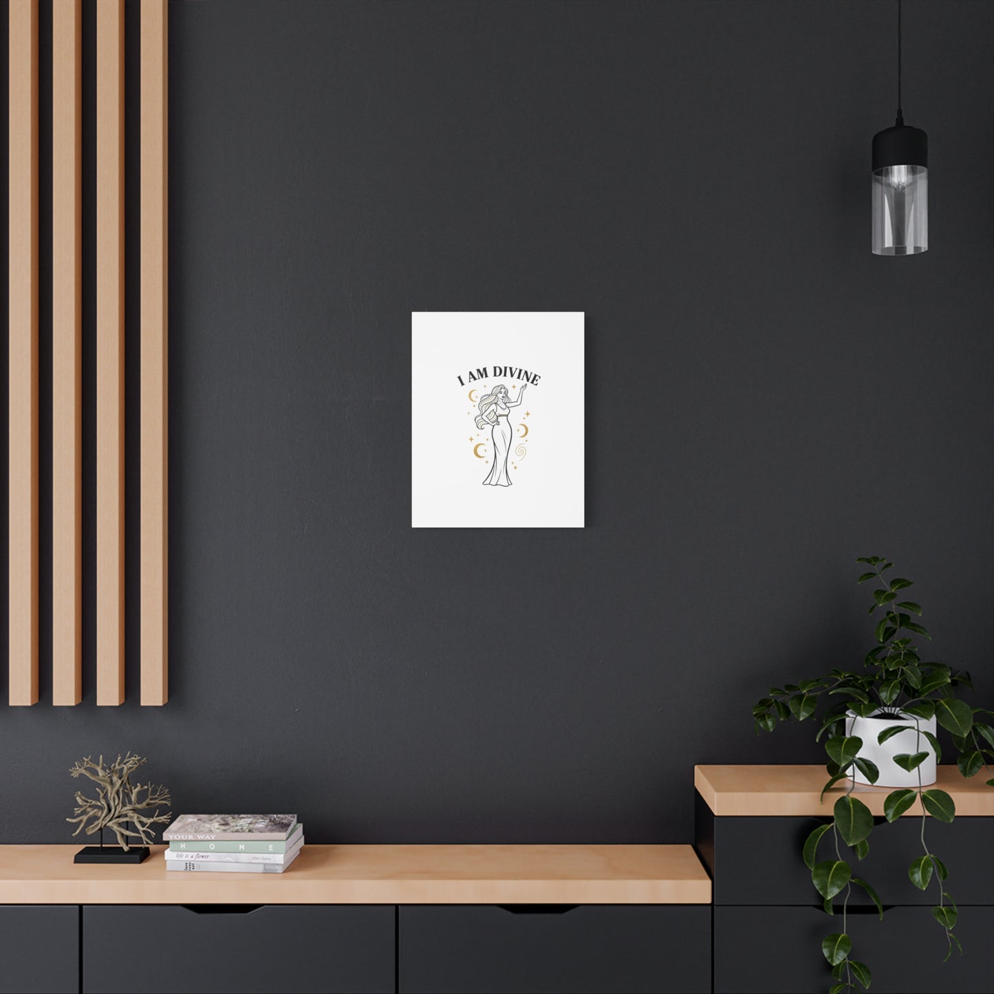 I Am Divine goddess art print | Matte Canvas wall art, manifestation decor