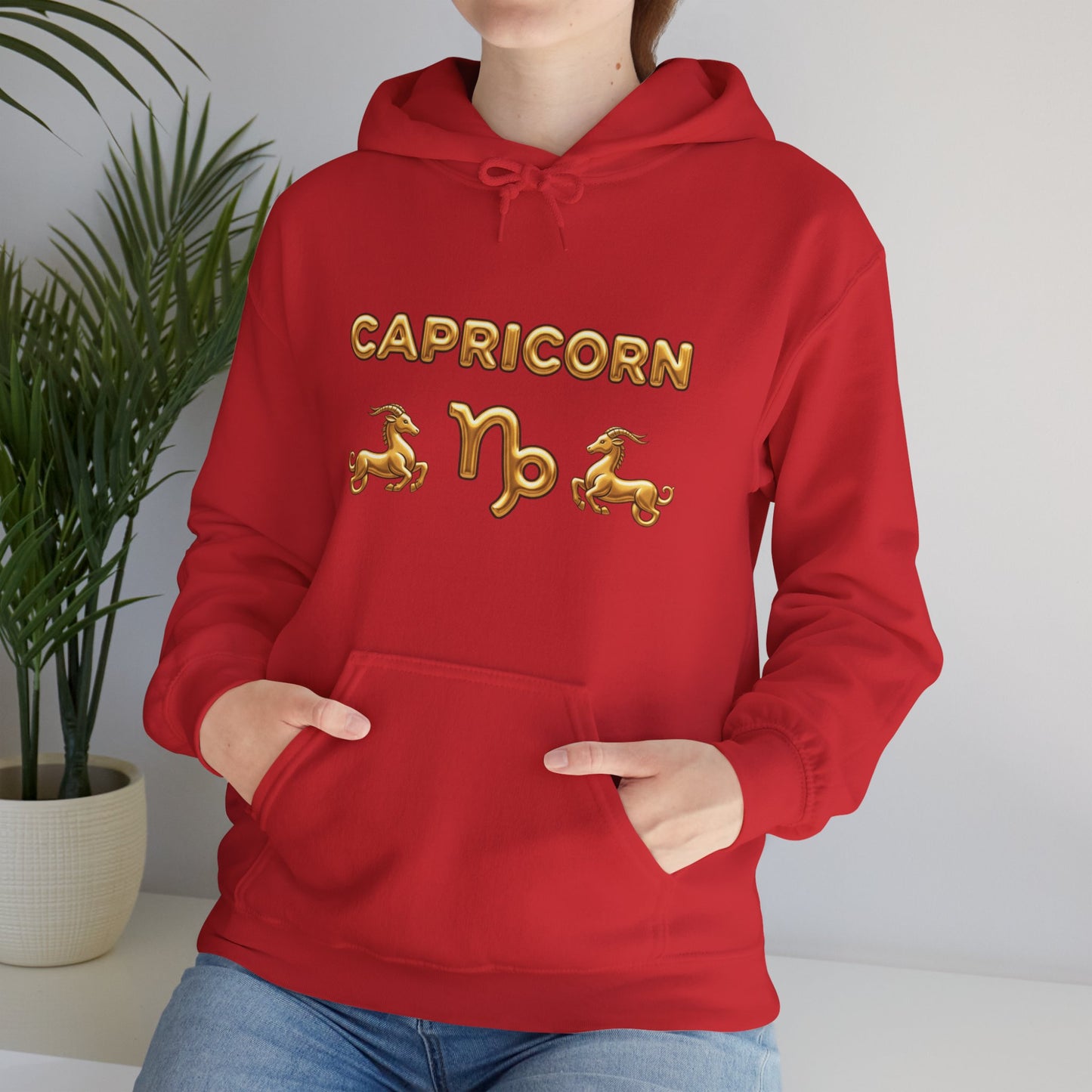 Capricorn Gold Zodiac Hoodie — Astrological Horoscope Sweatshirt