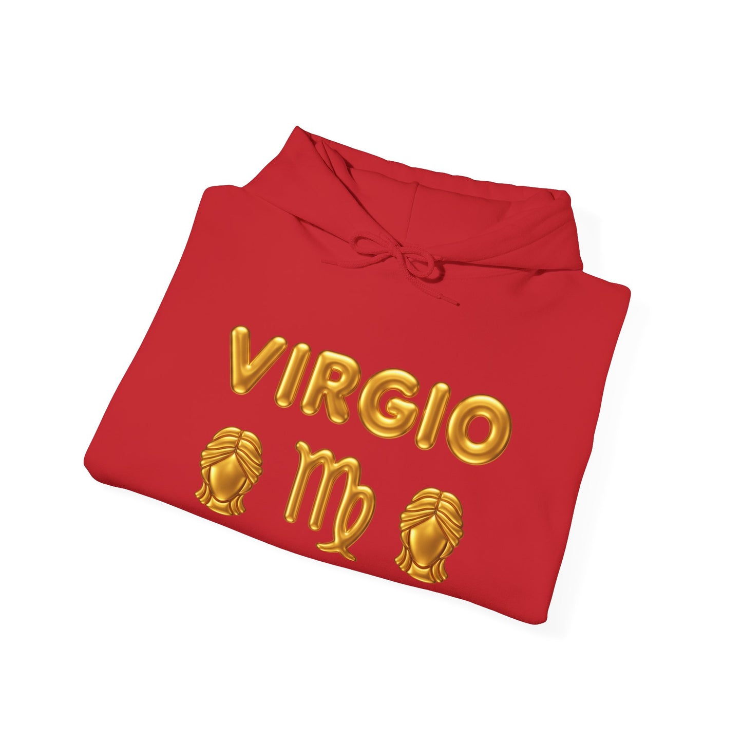 Virgo Zodiac Hoodie — Gold Virgo Sign & Astrological Wheel Pullover