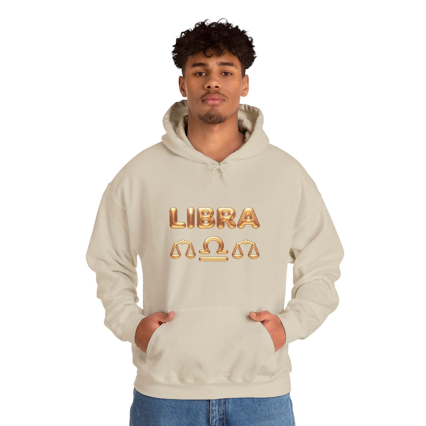 Libra Zodiac Hoodie — Gold Scales Astrology Pullover
