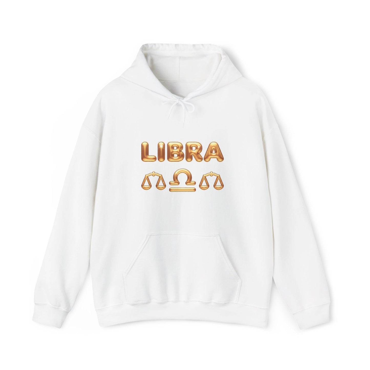 Libra Zodiac Hoodie — Gold Scales Astrology Pullover