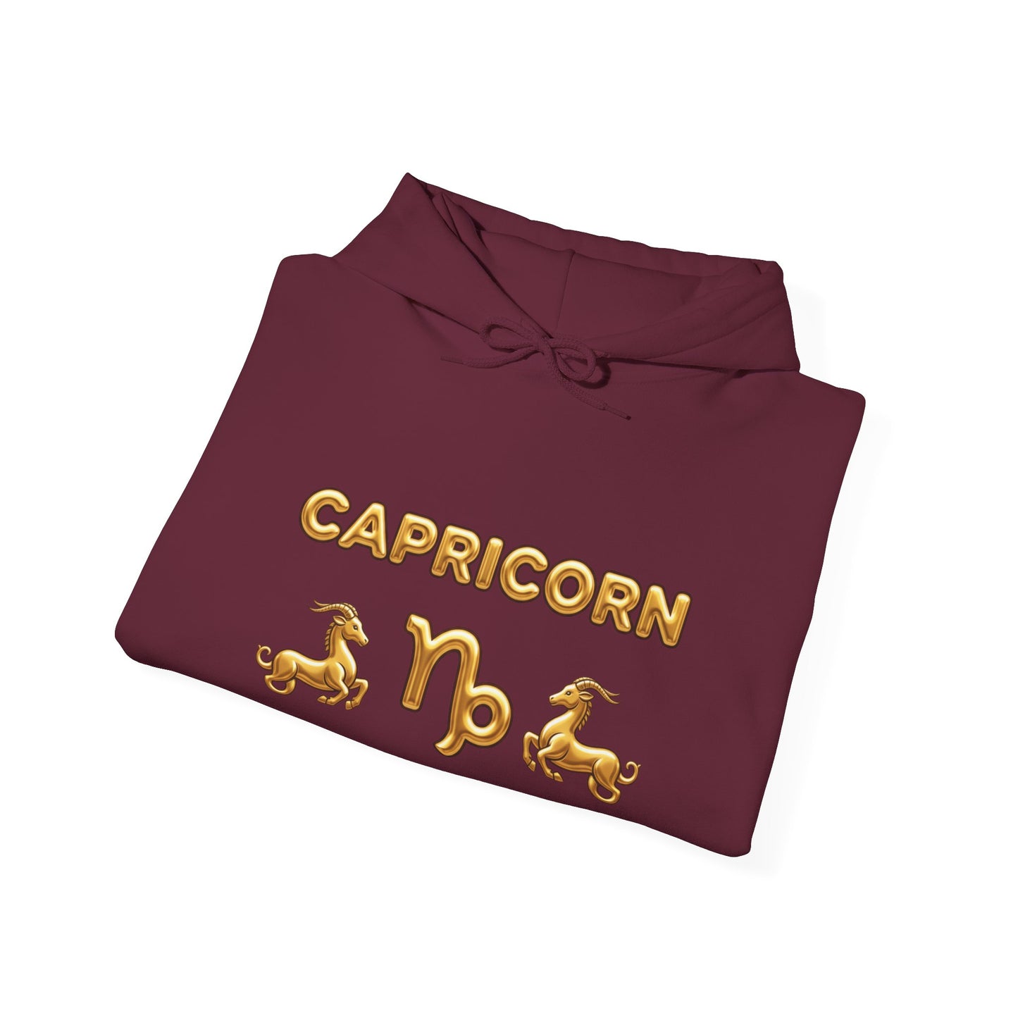 Capricorn Gold Zodiac Hoodie — Astrological Horoscope Sweatshirt