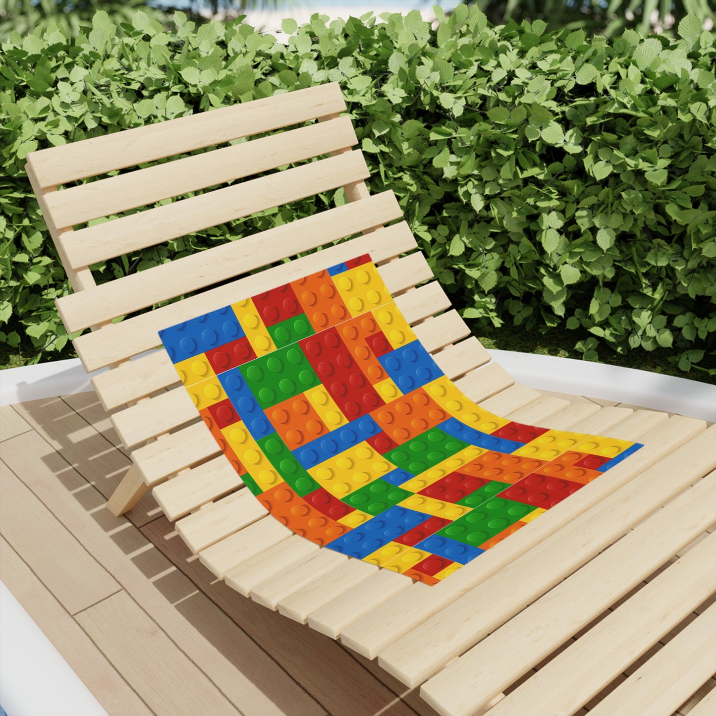 Building Block Pattern Beach Towel