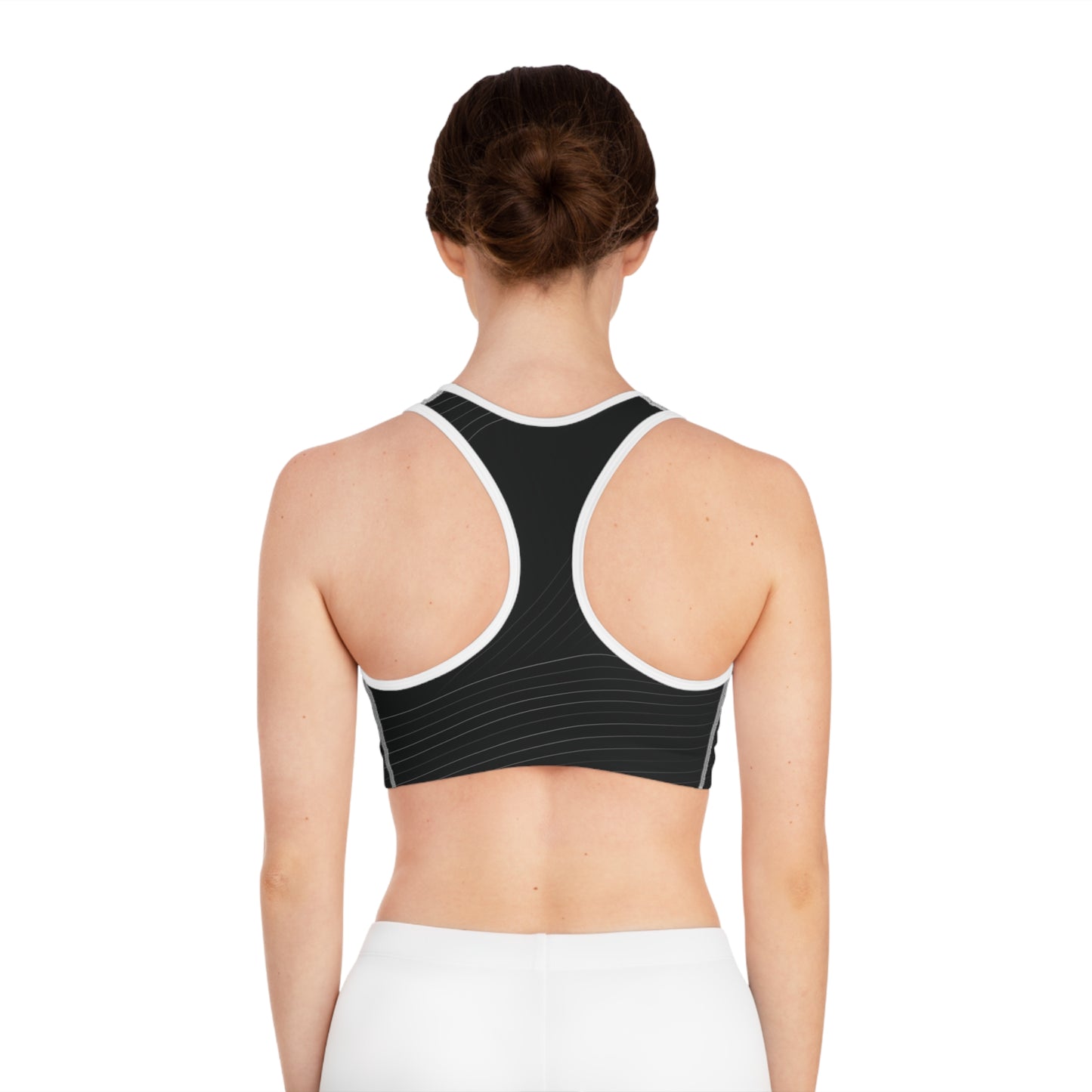 Red Chinese Seal Circle Sports Bra