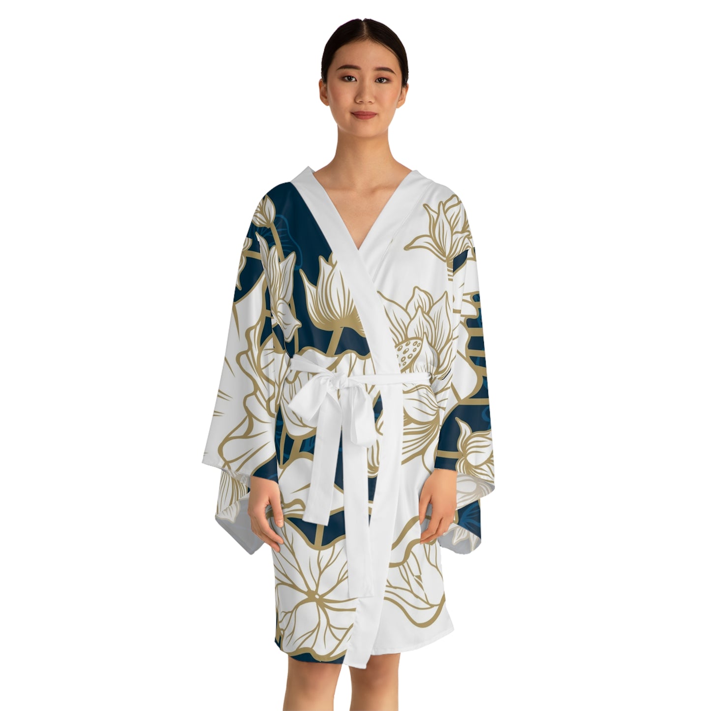 Lotus Floral Kimono Robe