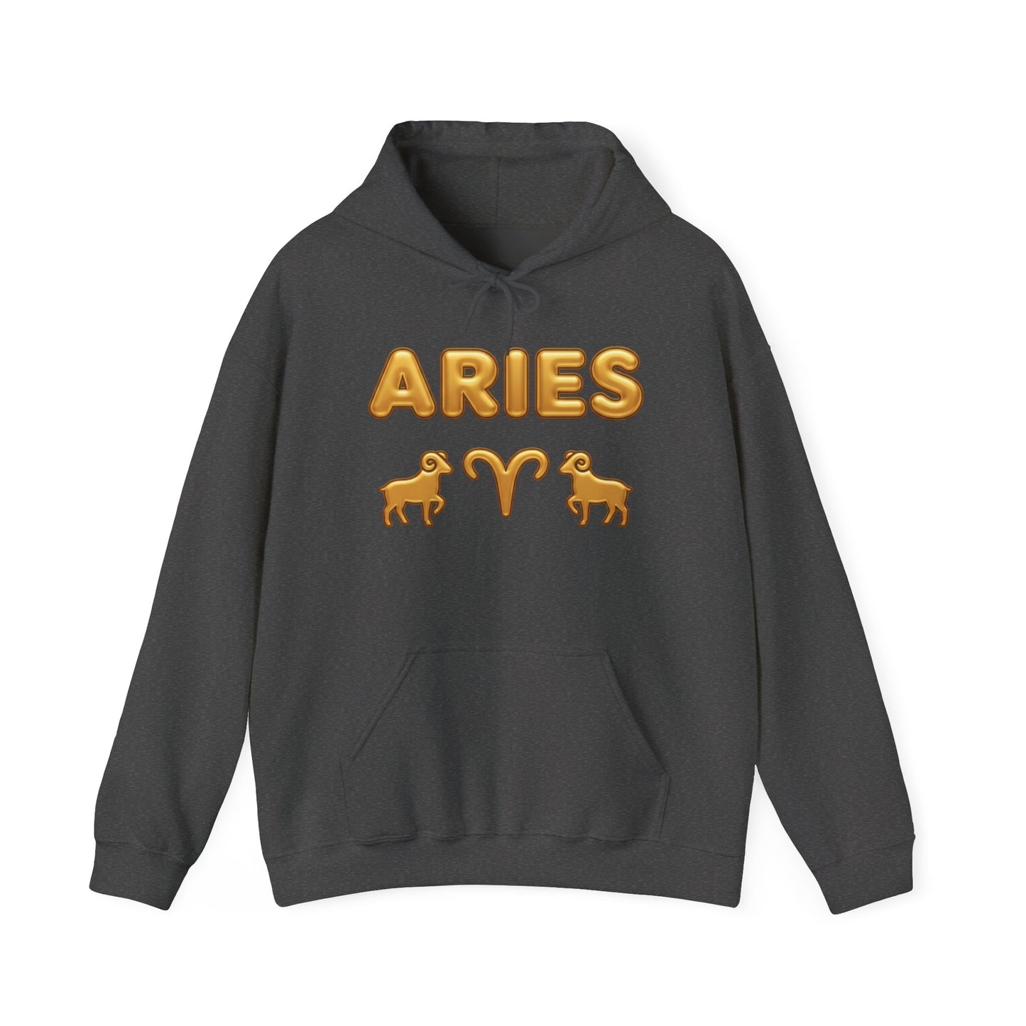 Aries Zodiac Hoodie — Gold Horoscope Ram Astrology Sweatshirt