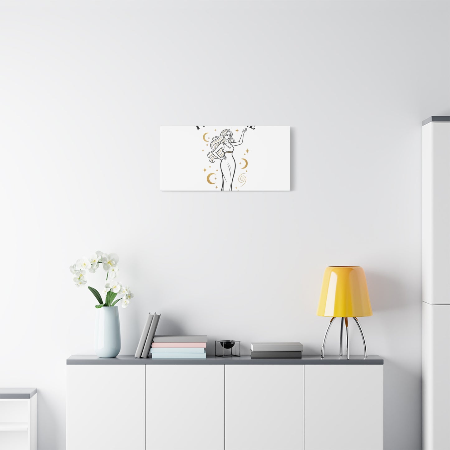 I Am Divine goddess art print | Matte Canvas wall art, manifestation decor