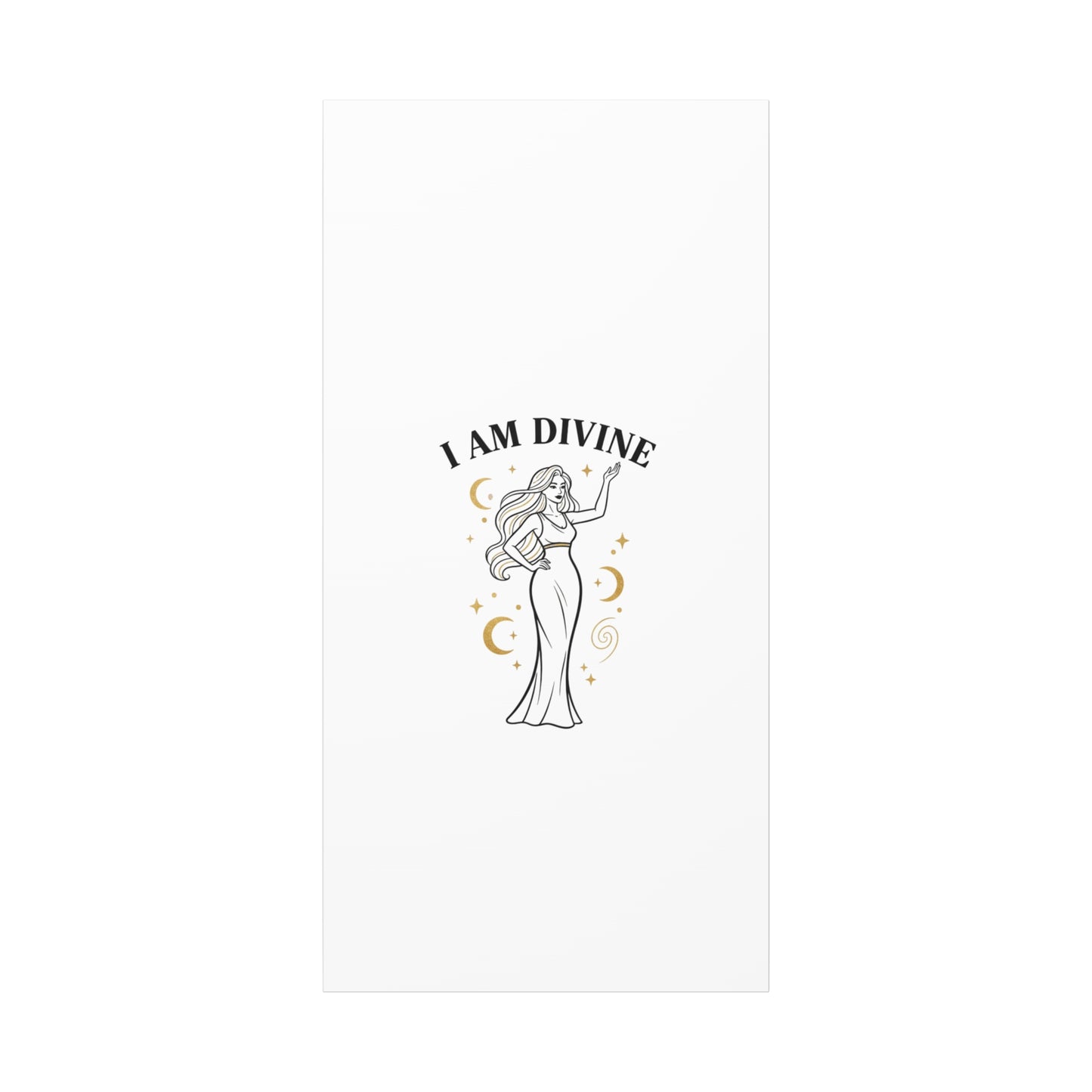 I Am Divine goddess art print | Matte Canvas wall art, manifestation decor